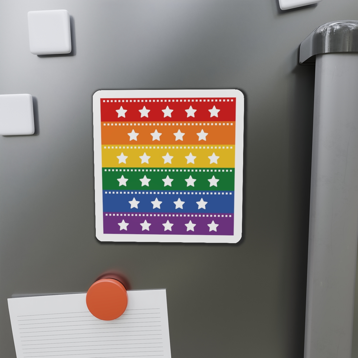Lgbt Pride Month June Lesbian Gay Bisexual Transgender Lgbtq Flag Rainbow Vector(4) Die Cut Magnets - Image 11