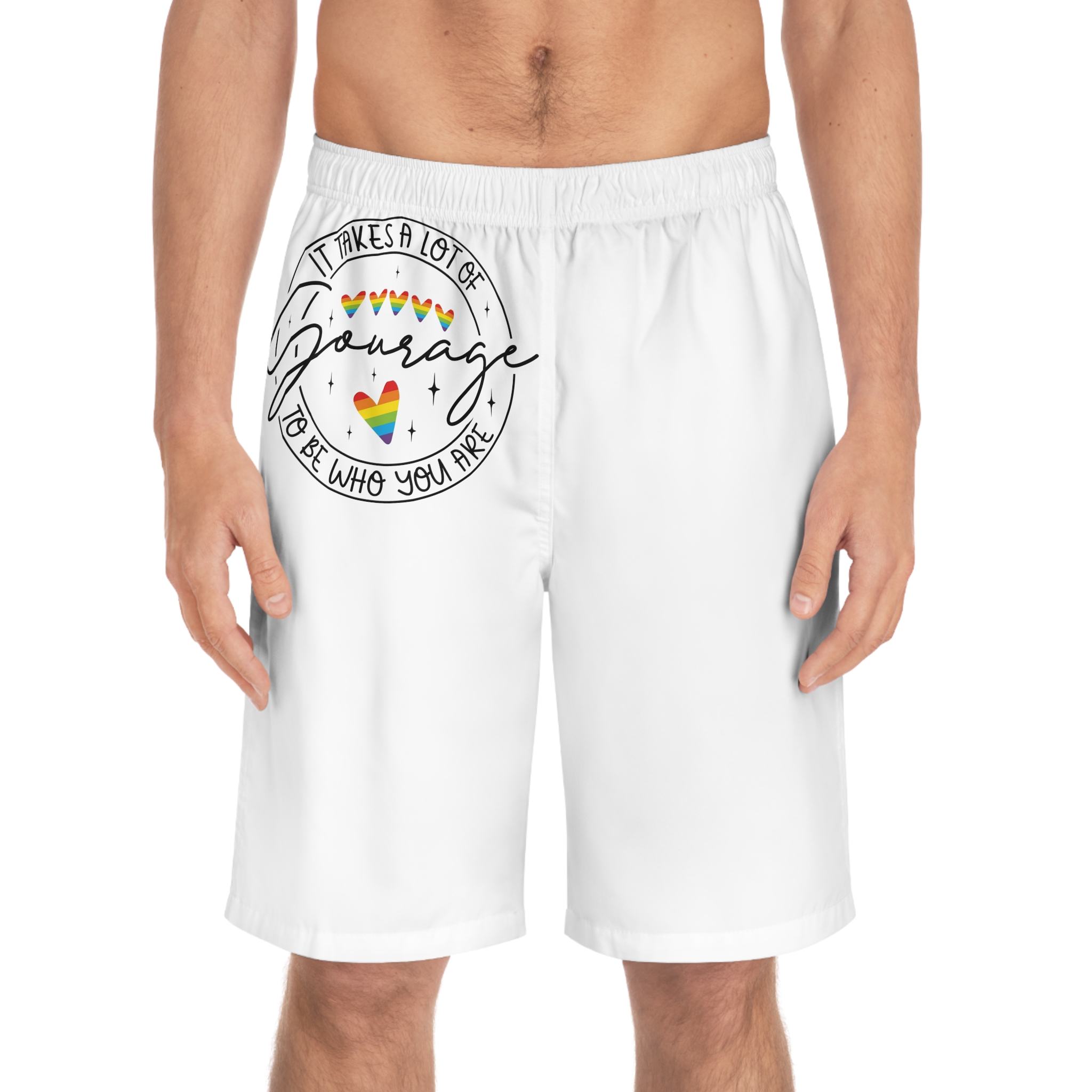 It Takes Lot Be Who You Are Gourage Mens Board Shorts Aop - Image 3