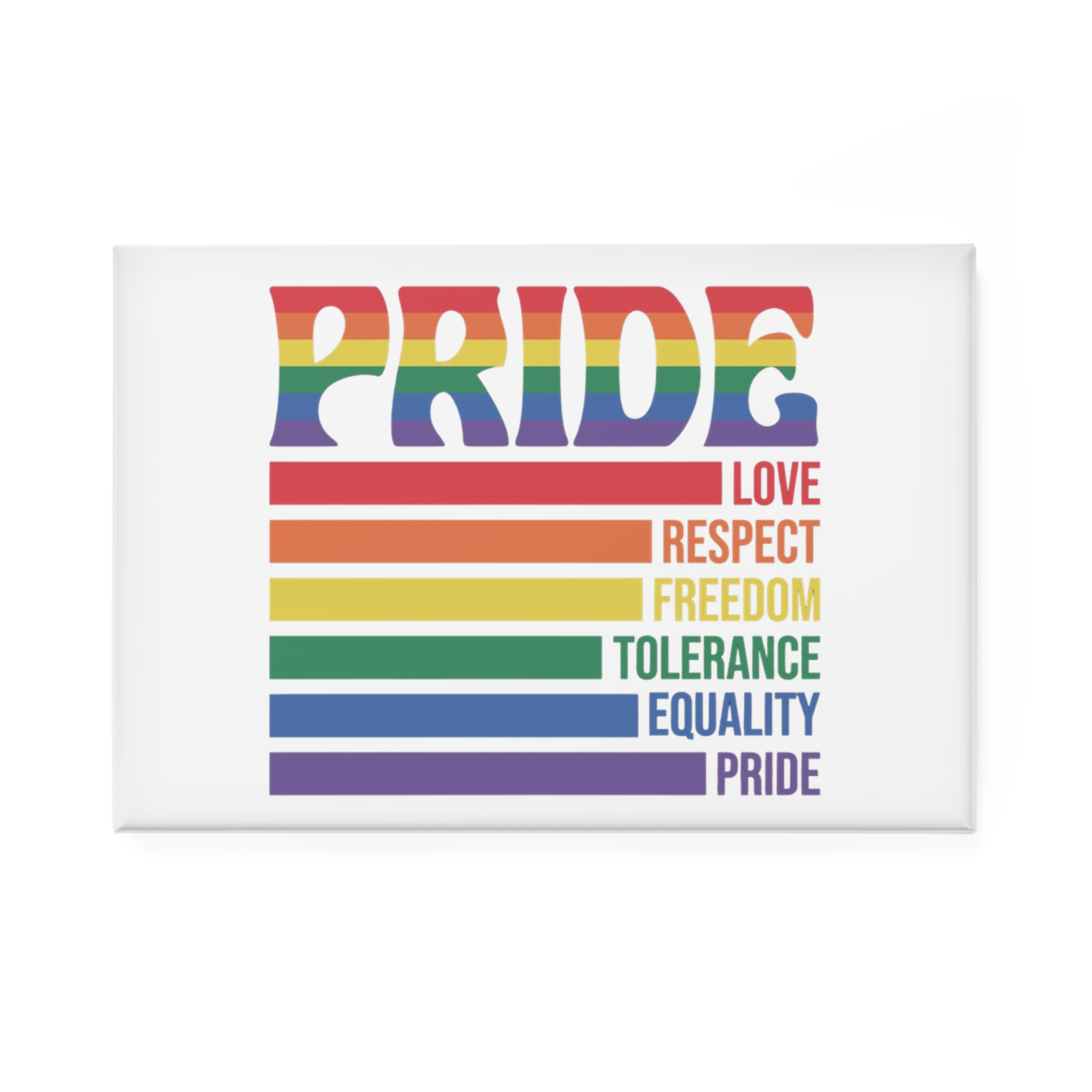 Pride Lgbtq Gay Typography Vector Tshirt Design (1) Button Magnet Rectangle 1 And 10 Pcs