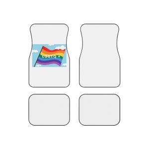 Rainbow Flag Banner Template Lgbtq Rights Car Mats Set Of 4