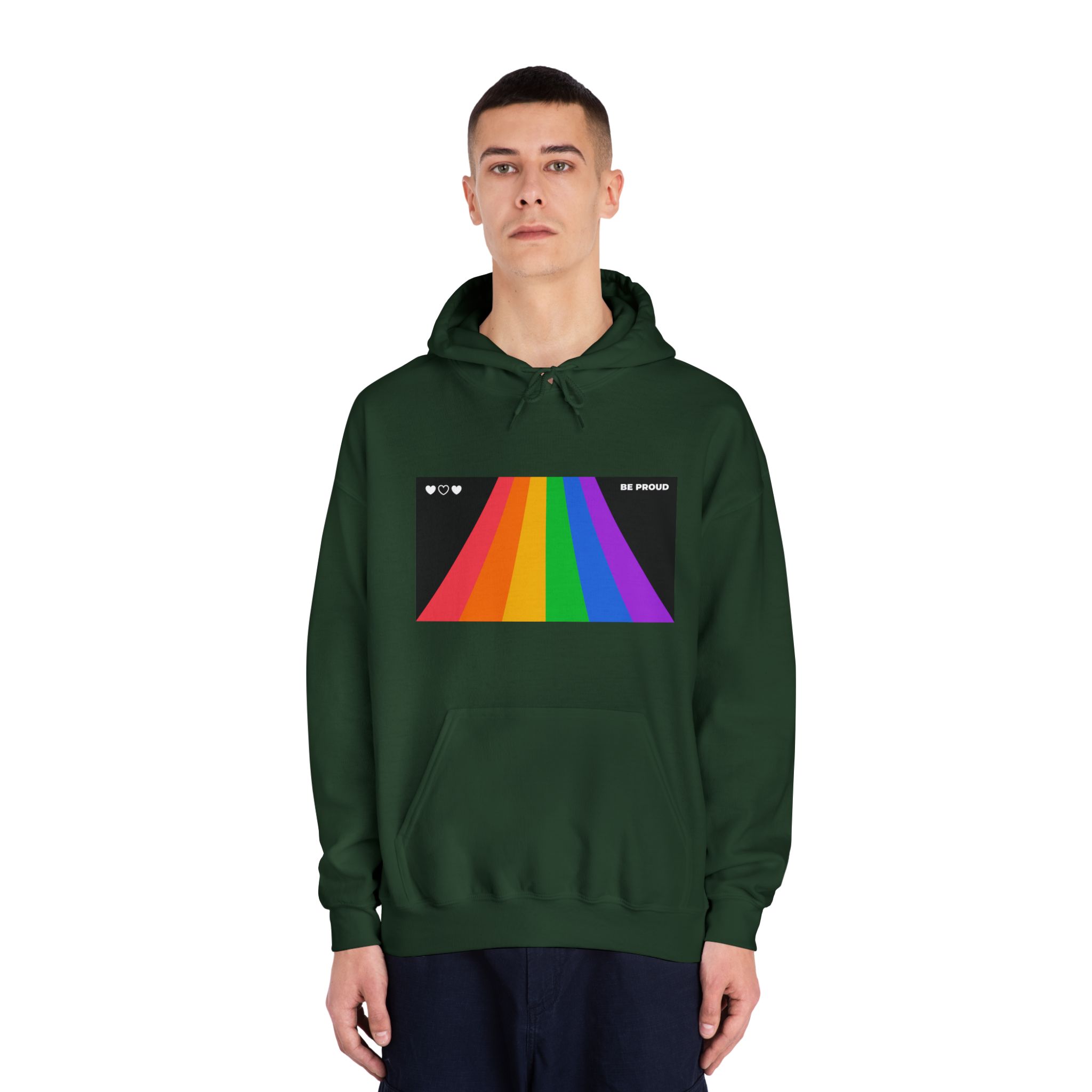 Modern Colorful Pride Zoom Background Unisex Dryblend Hooded Sweatshirt - Image 23
