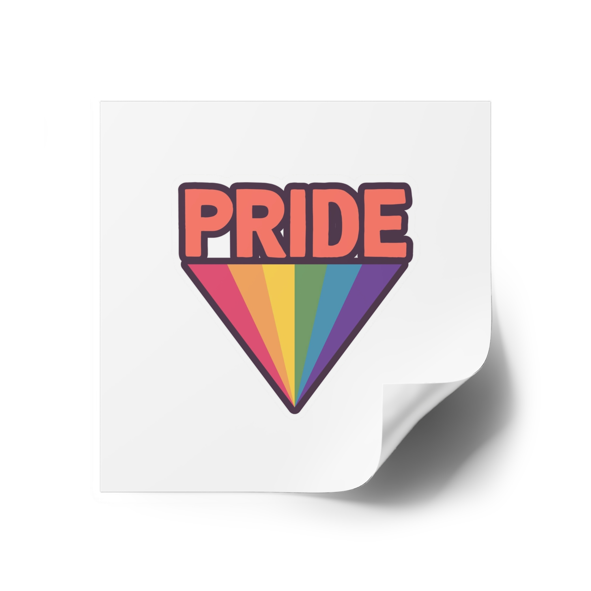 Pride With Rainbow(1) Laminate Stickers Square - Image 30