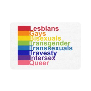 Lgbt Concept Motivating Phrase Colors Rainbow Decoding Abbreviations Lgbt Lesbian Gay Bisexual Transgender Transsexual Travesty Intersex Queer Pet Food Mat 12x18