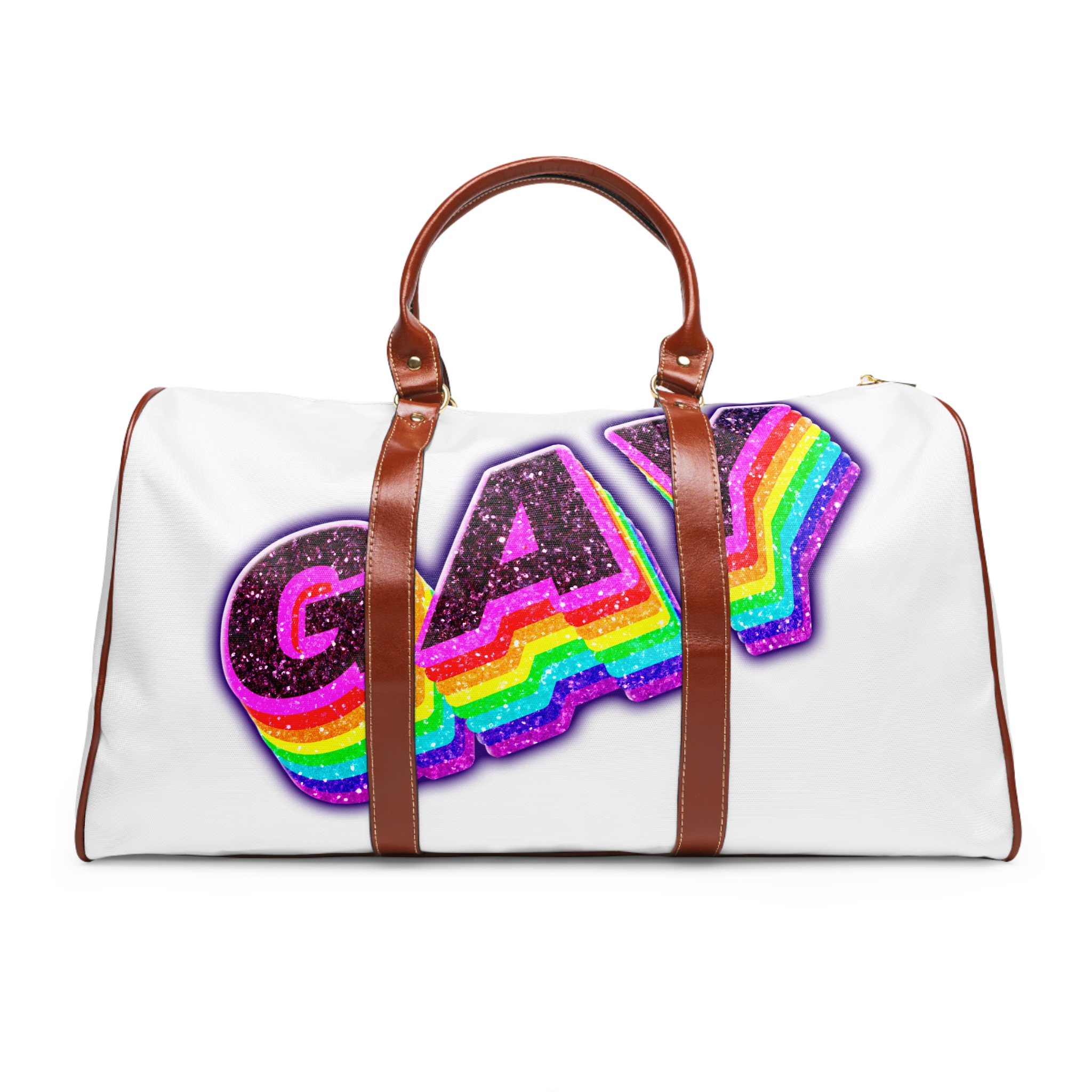 Gay Word Rainbow 3d Png Word Art Waterproof Travel Bag