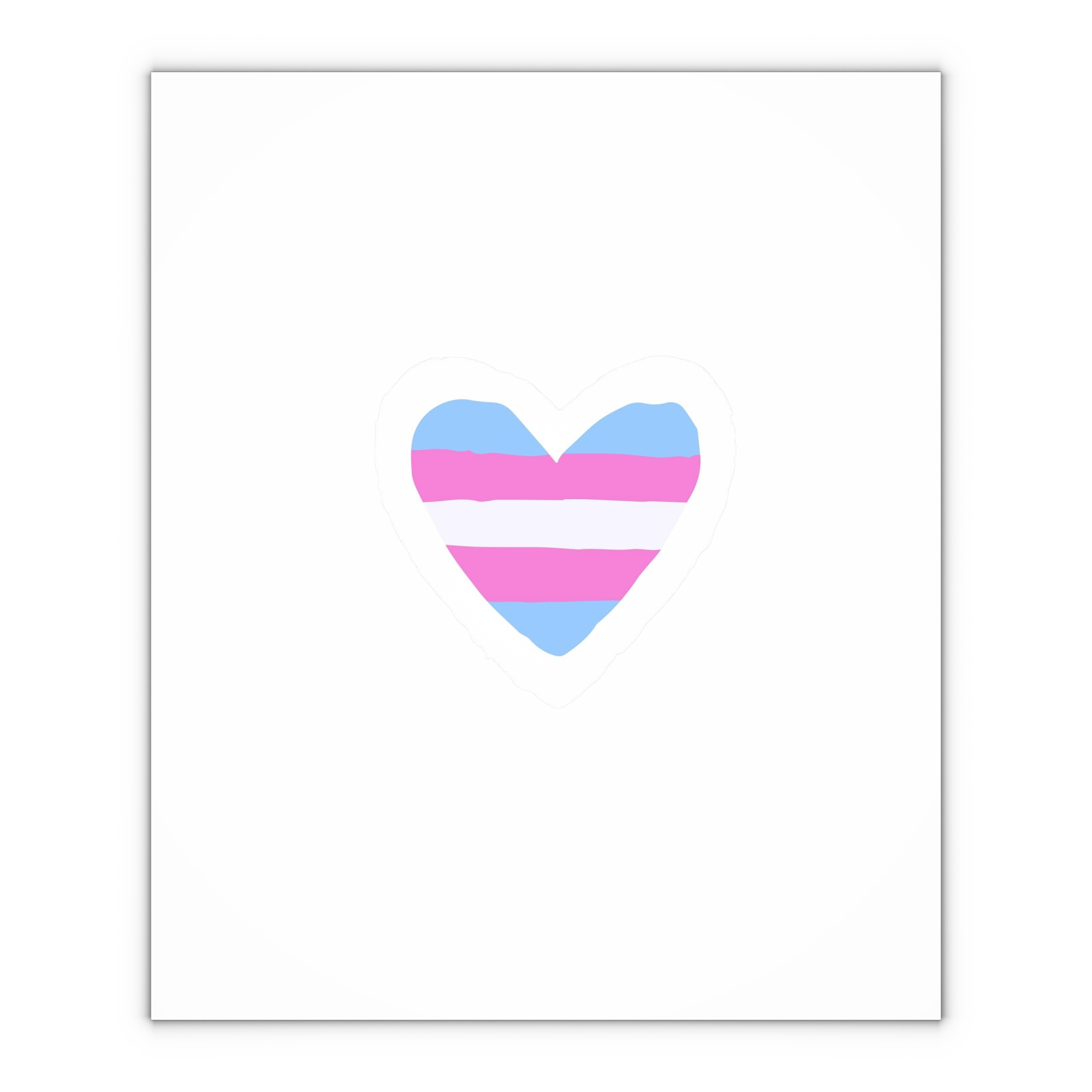 Transgender Pride Flag Heart Shape Lgbt Love Symbol Lgbtq Rainbow Sticker With Blue Pink White Stripes Sexual Orientation Self Determination Flat Hand Drawn Isolated Vector Illustration Gift... - Image 4