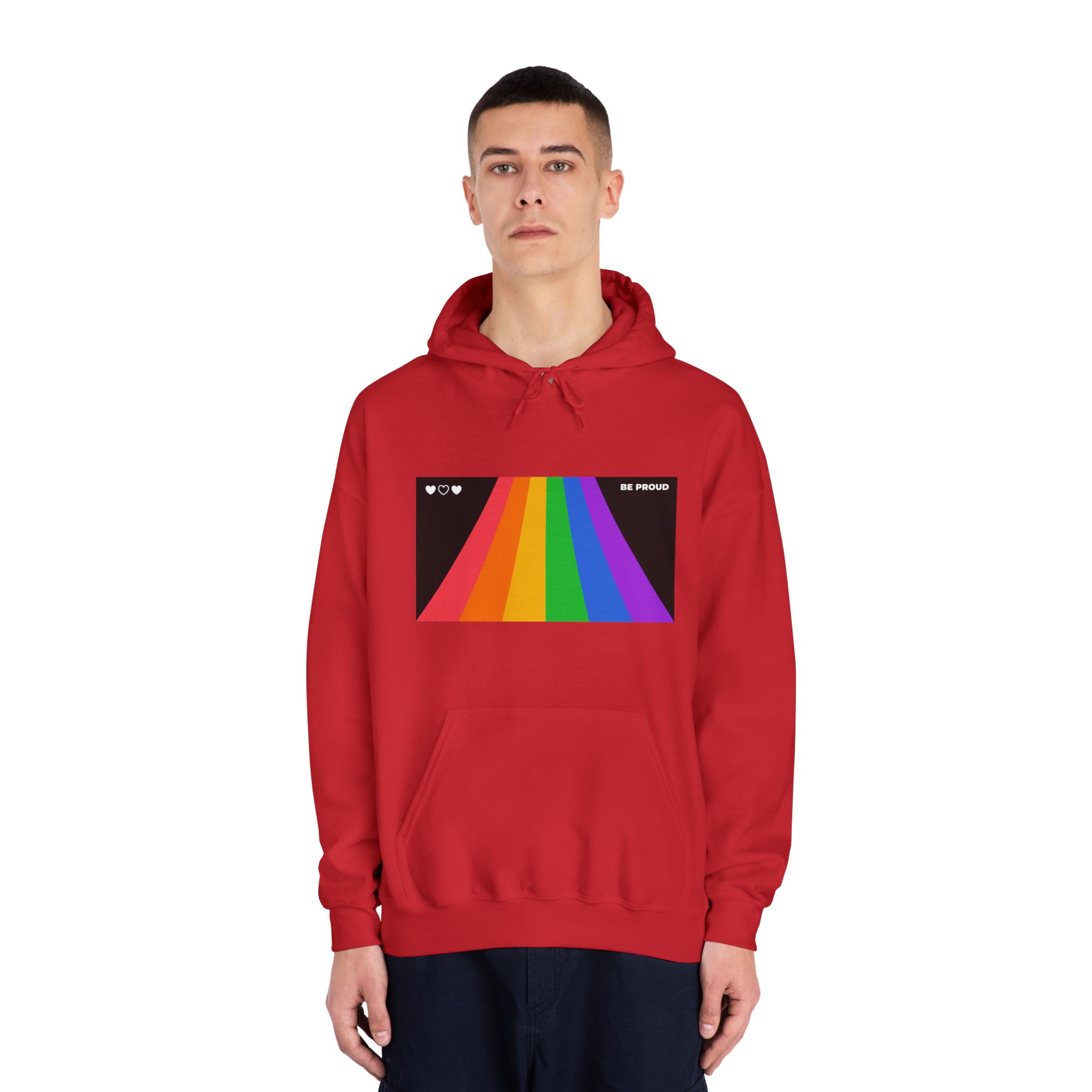 Modern Colorful Pride Zoom Background Unisex Dryblend Hooded Sweatshirt - Image 35