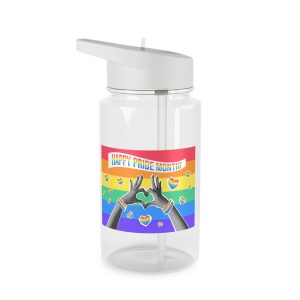 Lgbtq Pride Month Card Y2k Style Trendy Retro Collage Halftone Hands Tritan Water Bottle