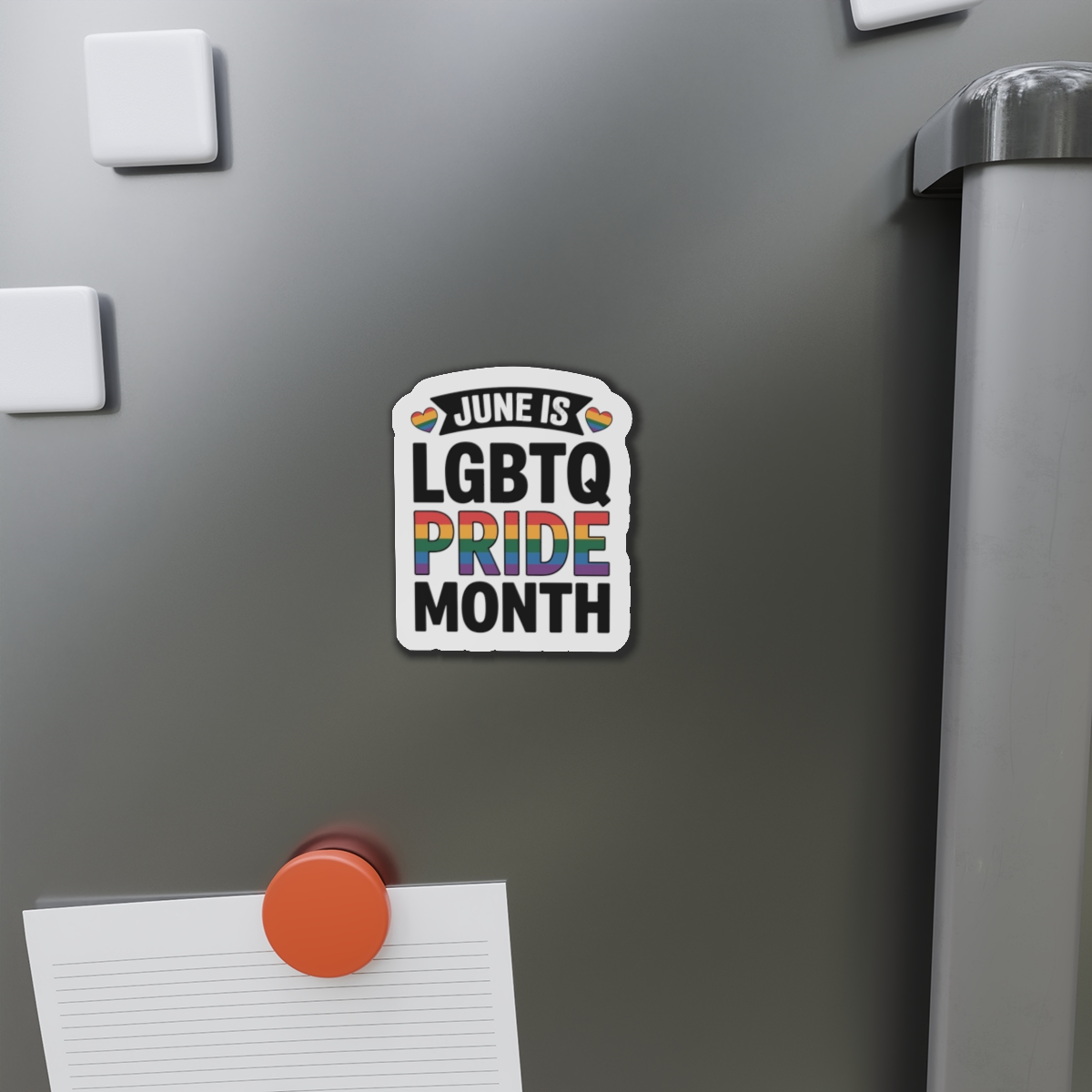 June Is Lgbtq Pride Month Colorful Text Die Cut Magnets - Image 8