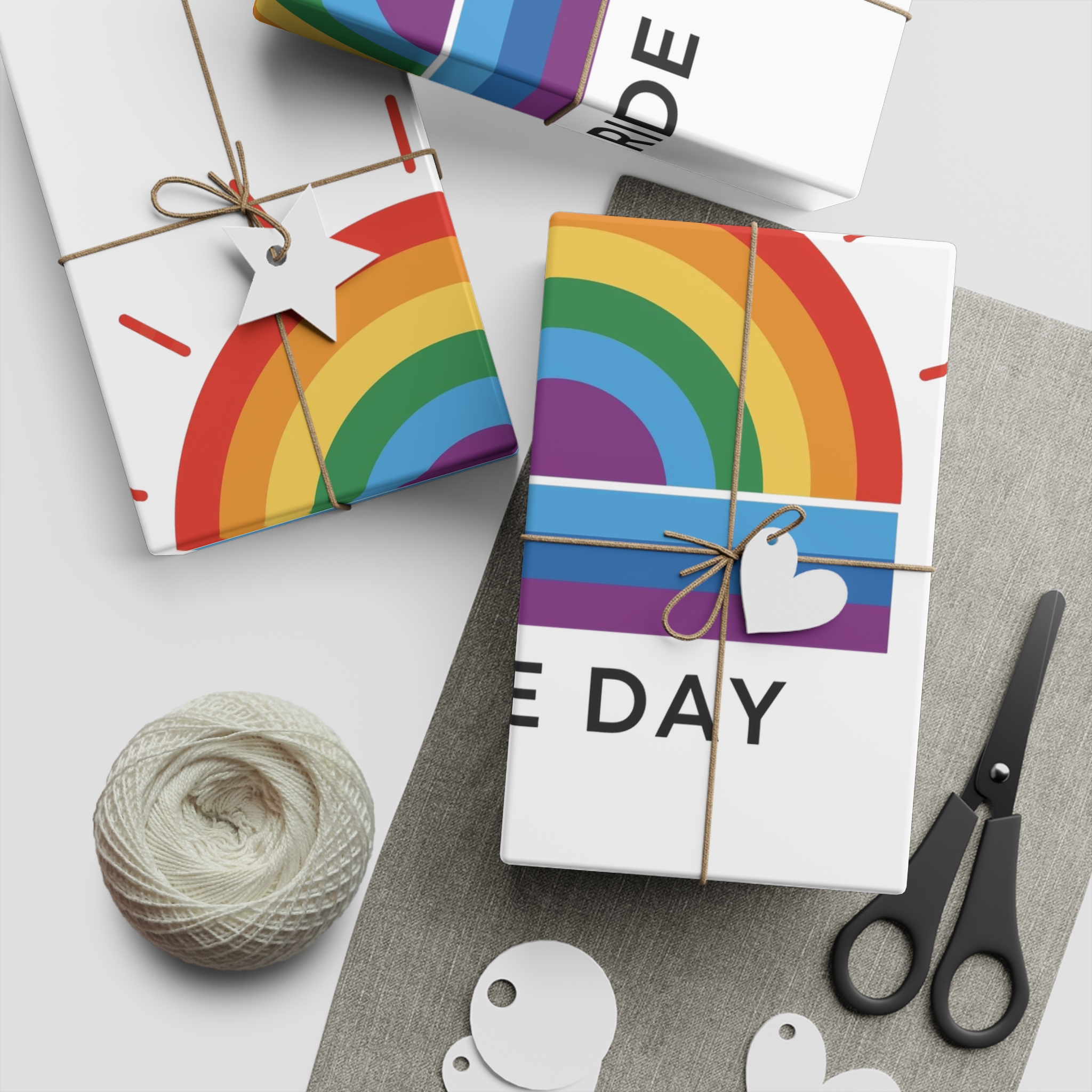 Rainbow Pride Day Celebration Illustration With Colorful Sunburst Design Lgbtq Support Awareness Gift Wrapping Paper Sheets 1pc - Image 2