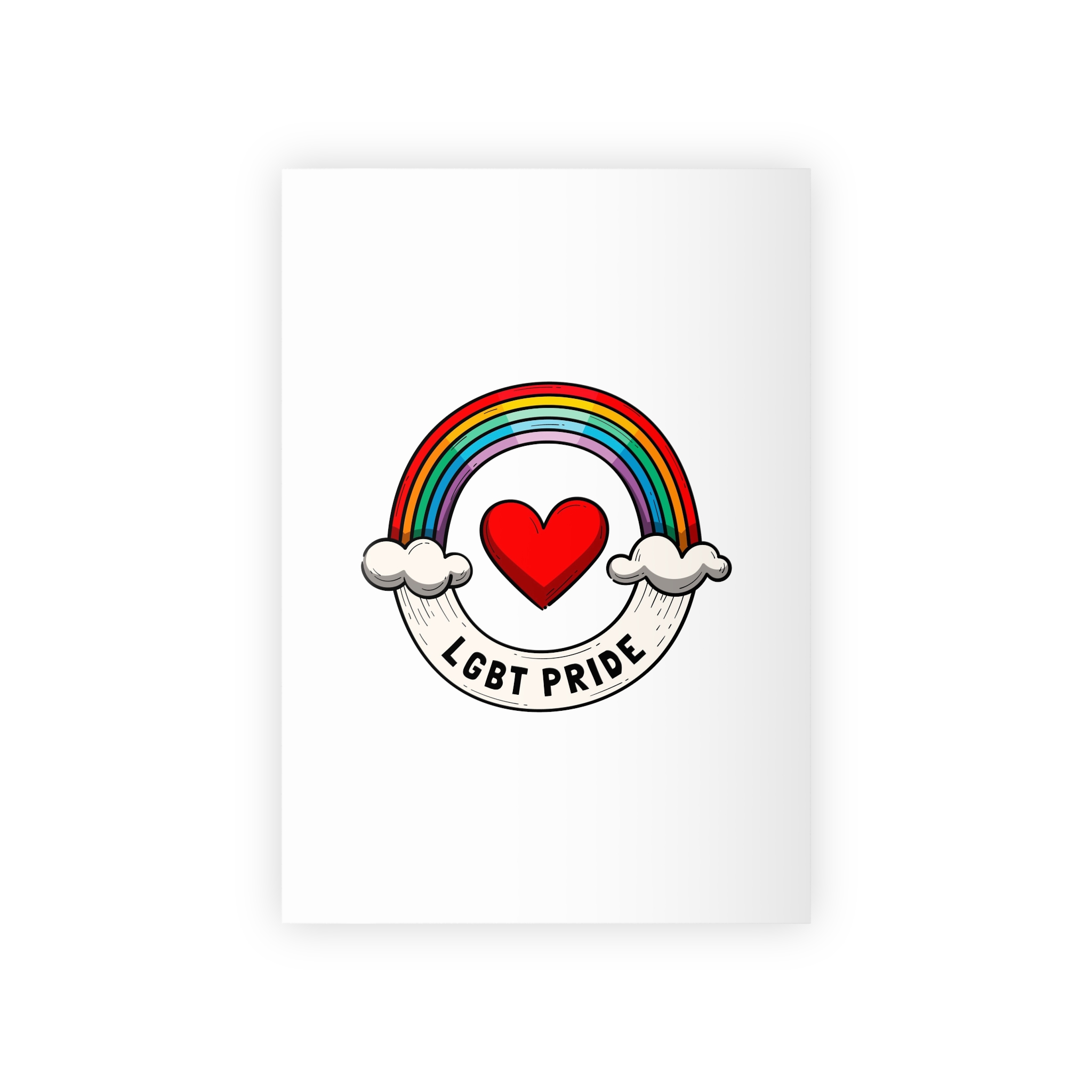 Hand Drawn Pride Month Lgbt Logo Template (1) Gift Wrapping Paper Rolls 1pc