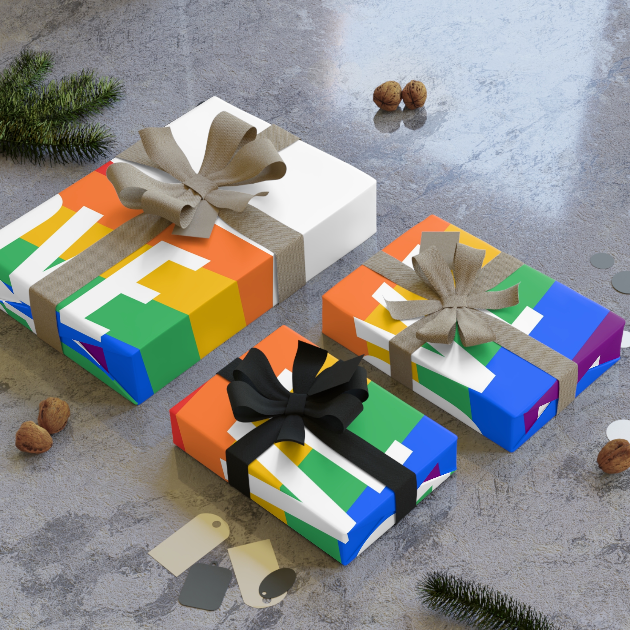 Lgbt Flag 5 Gift Wrapping Paper Rolls 1pc - Image 8