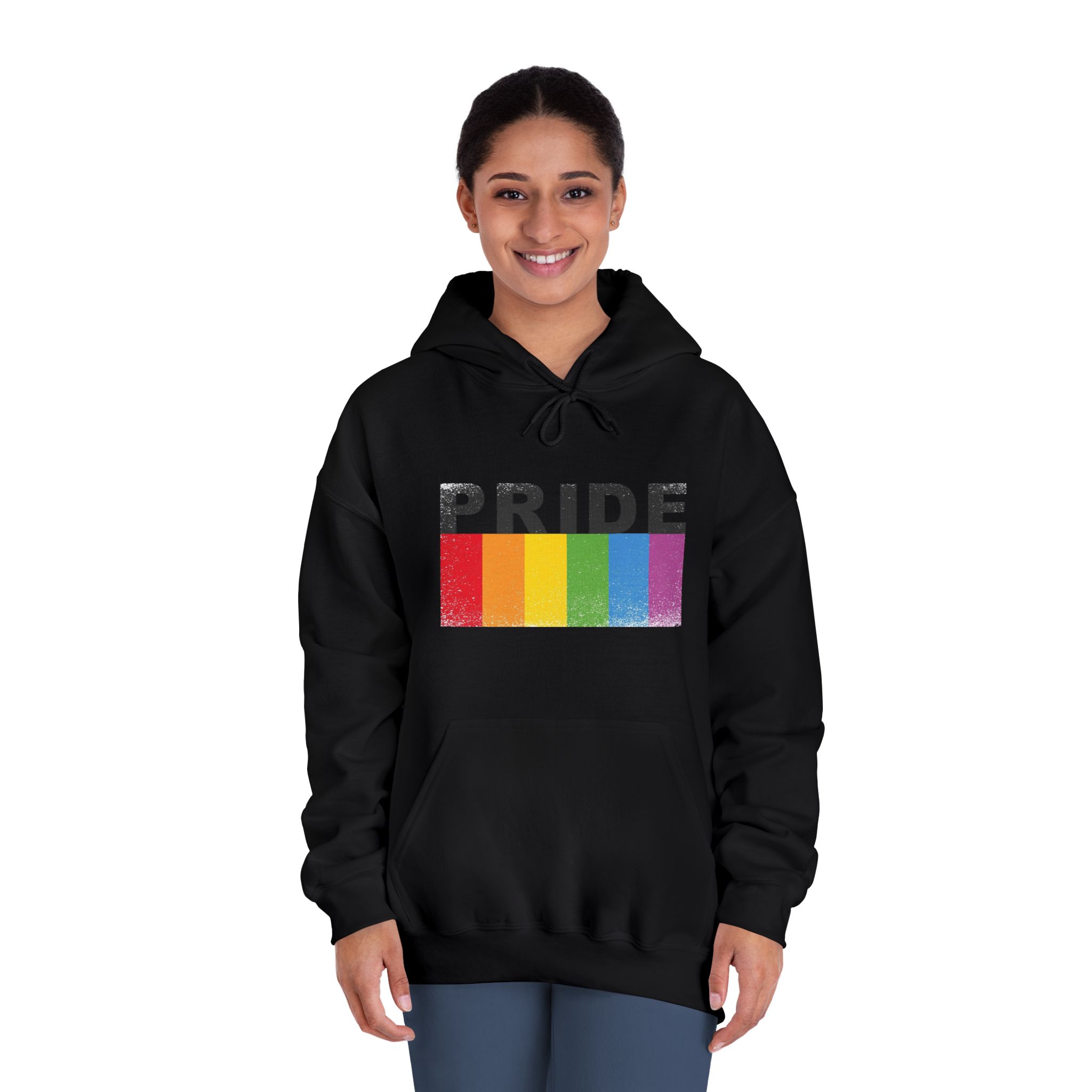 Pride Banner Unisex Dryblend Hooded Sweatshirt - Image 12