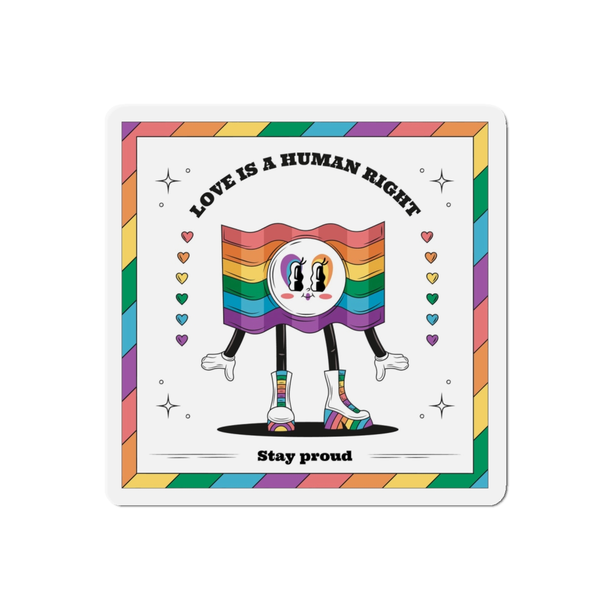 Hand Drawn Illustration Pride Month Celebration(5) Die Cut Magnets - Image 10