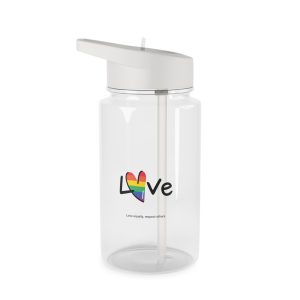 Love Letter Pride Rainbow Lettering Text Writing Pattern Freedom Love Heart Homo Colors Flag Parade(1) (1) Tritan Water Bottle