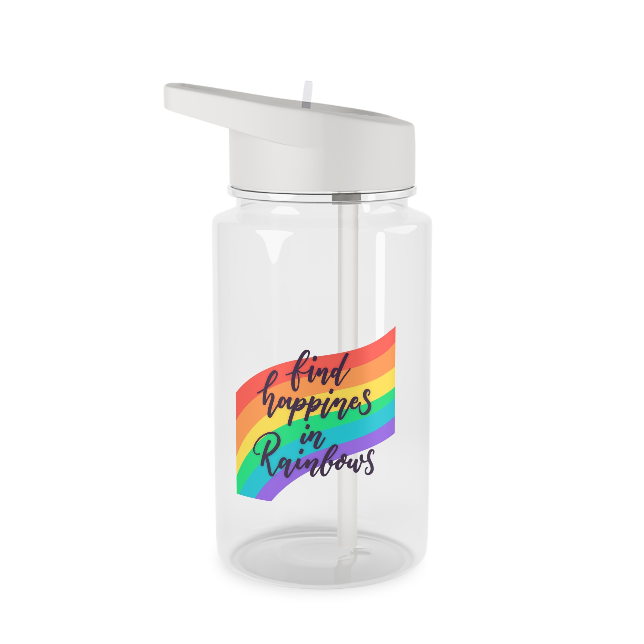 Pride Day Lettering With Rainbow Colors Tritan Water Bottle