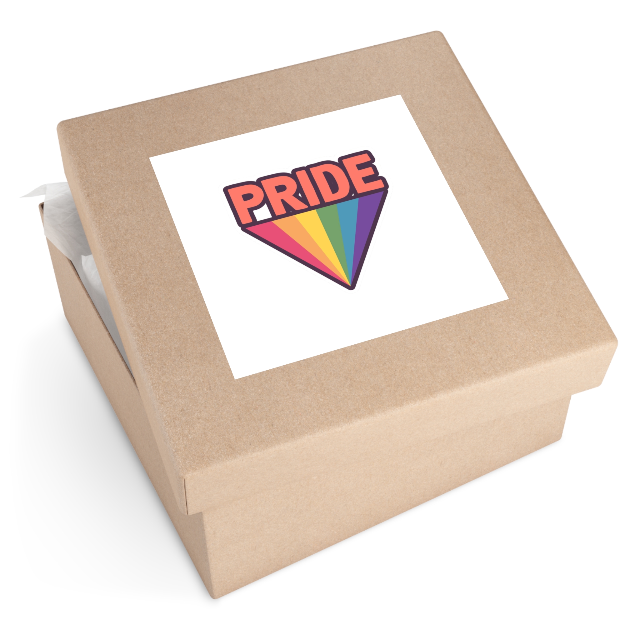 Pride With Rainbow(1) Laminate Stickers Square - Image 51