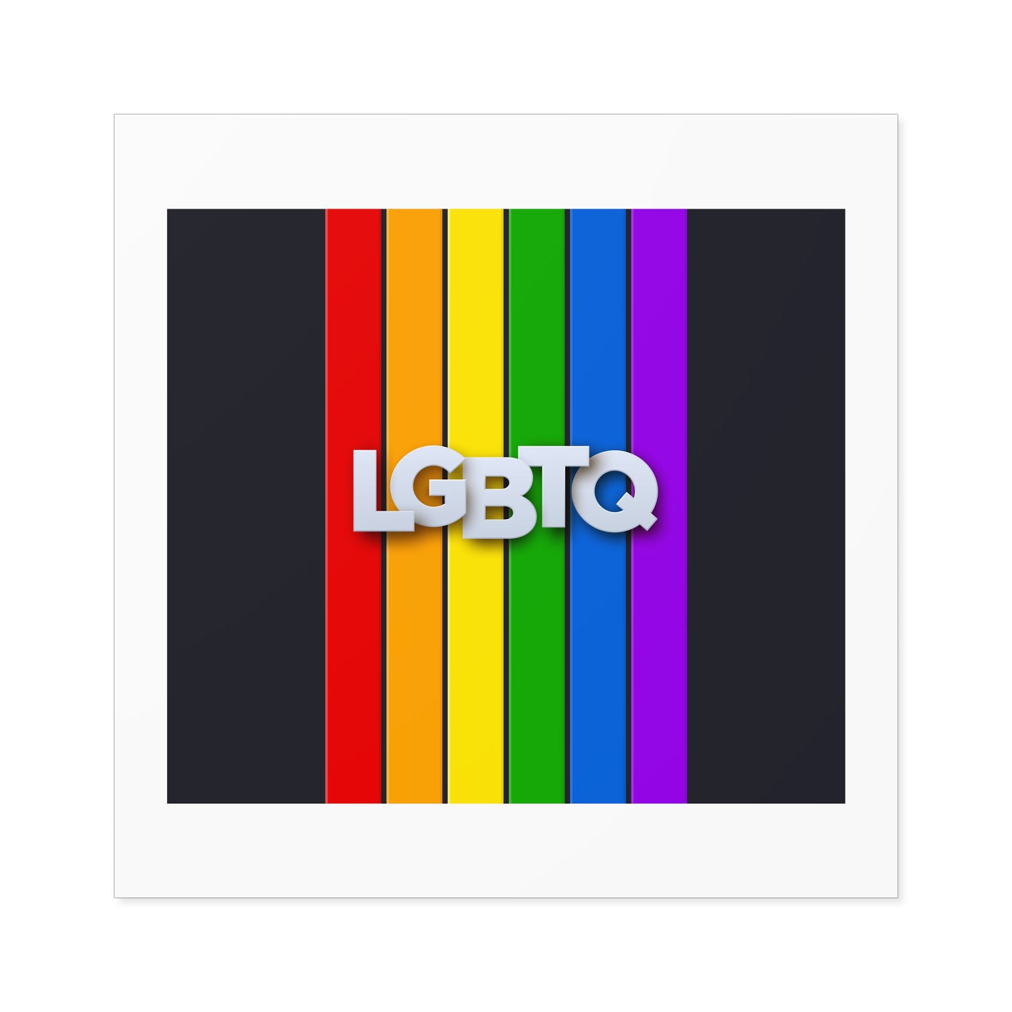 Lgbtq Paper Sign Rainbow Flag Laminate Stickers Square - Image 61