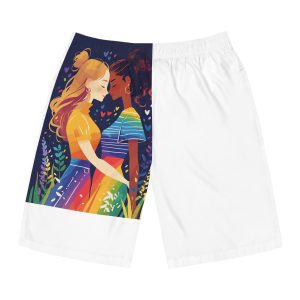 Lesbian Pride Design 4C2A5F Mens Board Shorts Aop