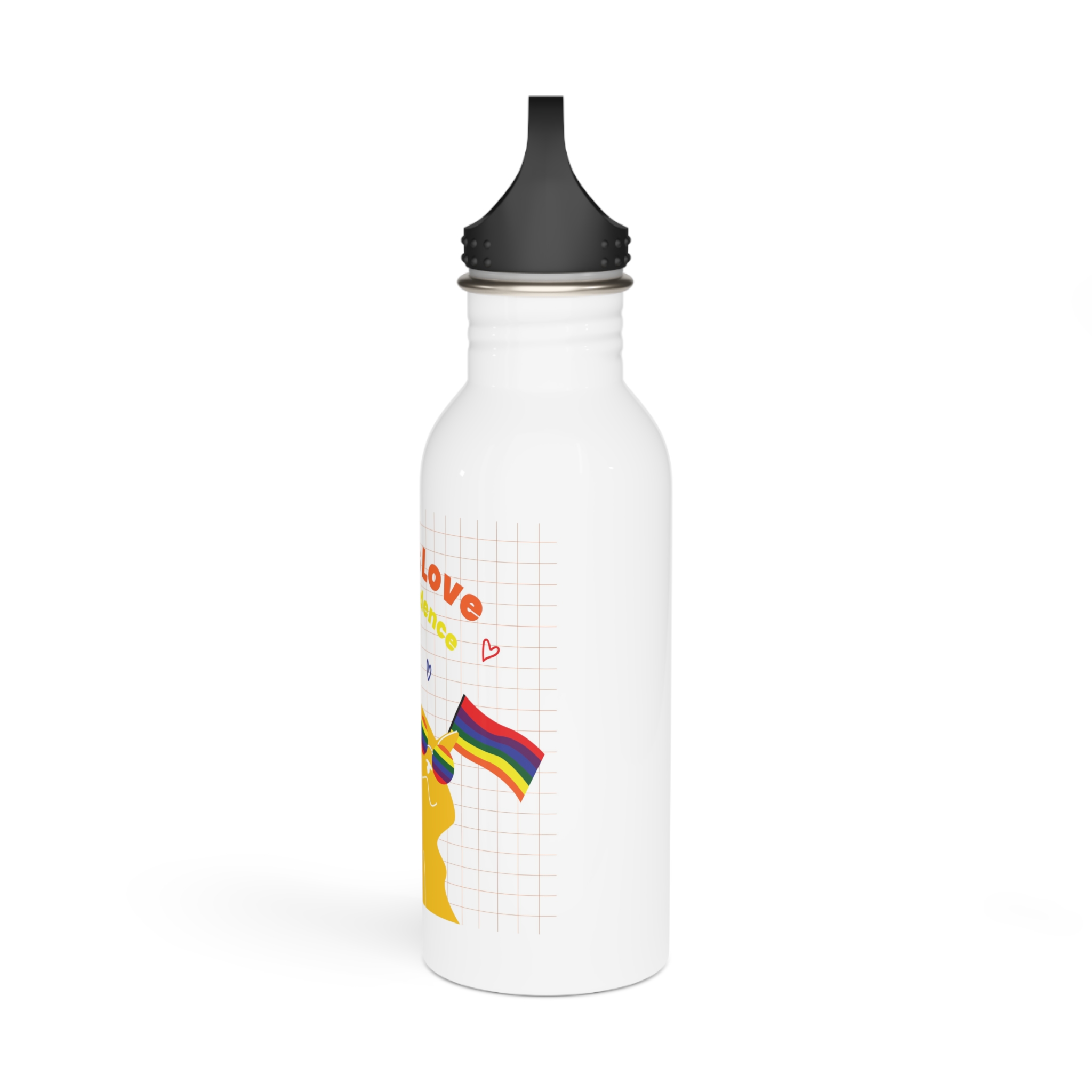 Pride Month Flat Design Illustration Stainless Steel Water Bottle - Image 4