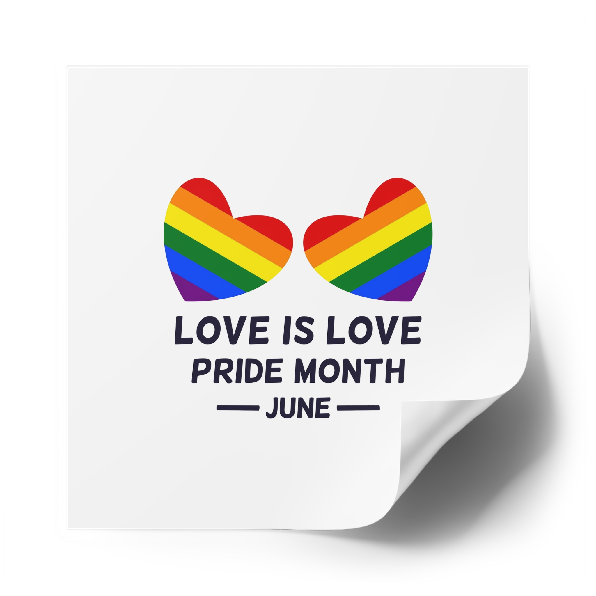Lgbtq Pride Month June Every Year Rainbow Sign Pride Community Design Banner Poster Card Background Template Laminate Stickers Square - Image 54