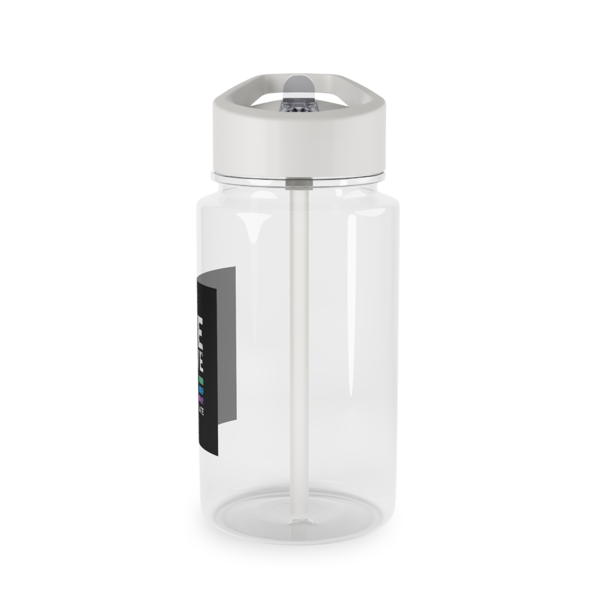 Love Is Love and Love Will Conquer Hate Tritan Water Bottle - Image 3