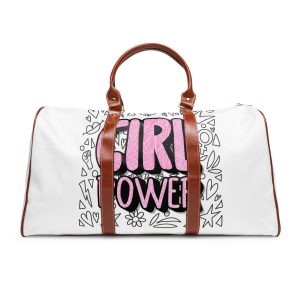 Girl Power Poster Vector Concept Illustration Waterproof Travel Bag