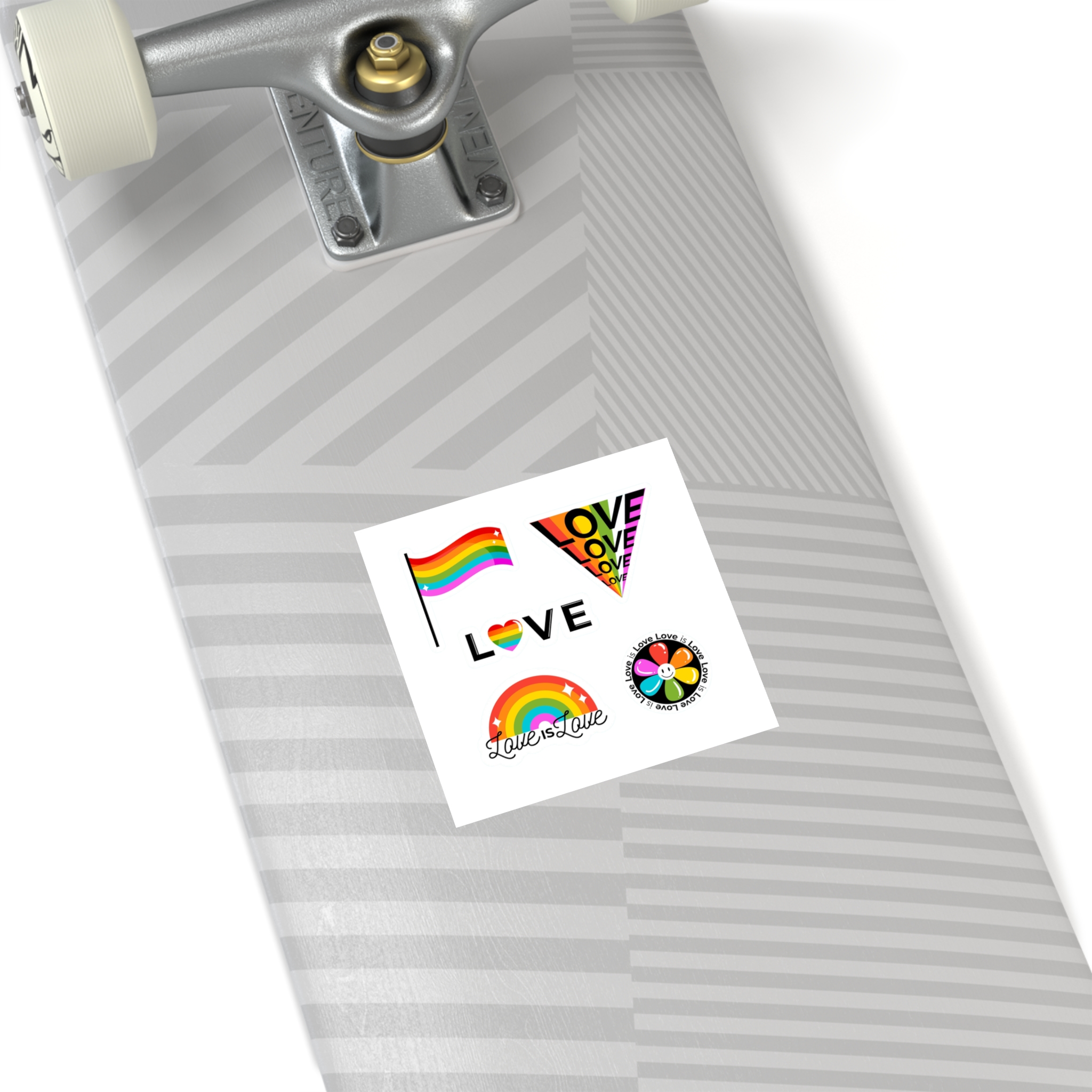 Pride Day Badges With Flag Laminate Stickers Square - Image 24