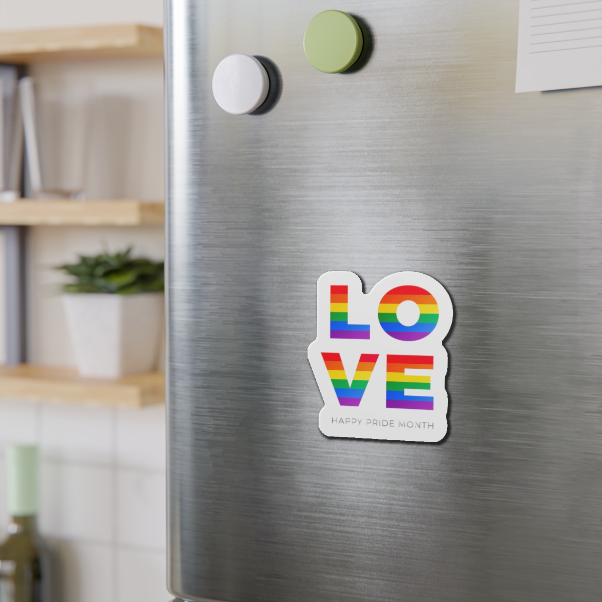 Love Word With Gay Pride Flag Die Cut Magnets - Image 12
