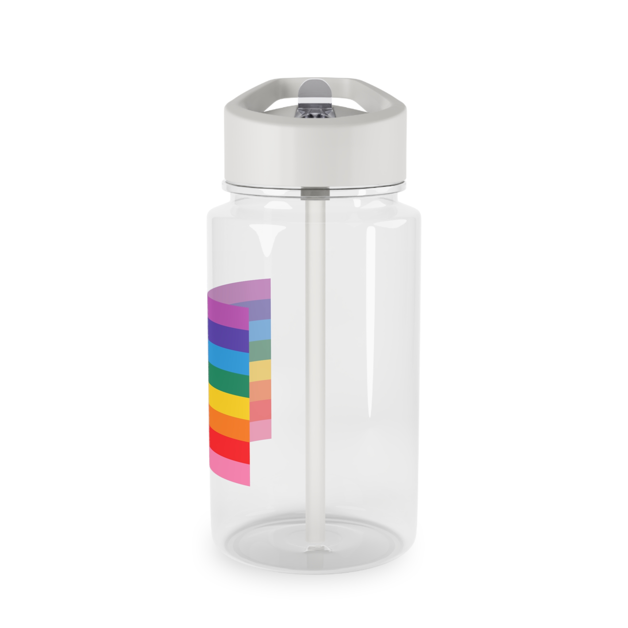 Pride Love Freedom Lgbtq Lgbt Heart Rainbow Love Wins Gay Lesbian Trans Homo Homosexual Colors Flag Diversity Parade Tritan Water Bottle - Image 3