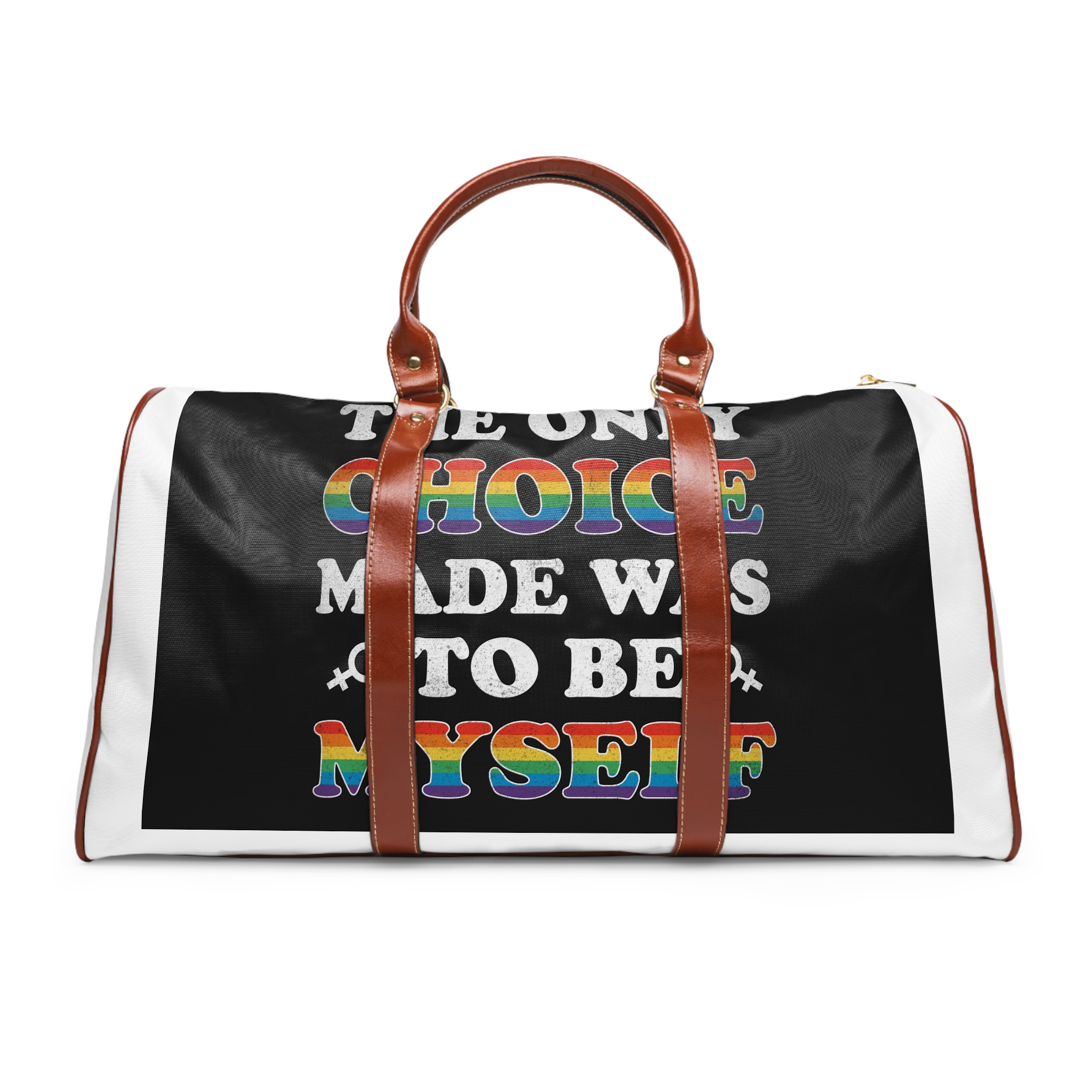 Mother Day Pride Rainbow Typography Vector Premium T Shirt Waterproof Travel Bag