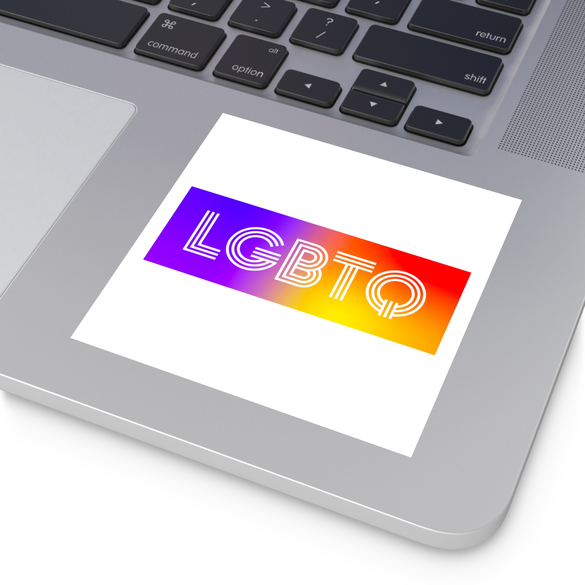 Lgbtq Typography With Rainbow Gradient Background Colorful Vibrant Pride Concept Poster Banner Laminate Stickers Square - Image 27