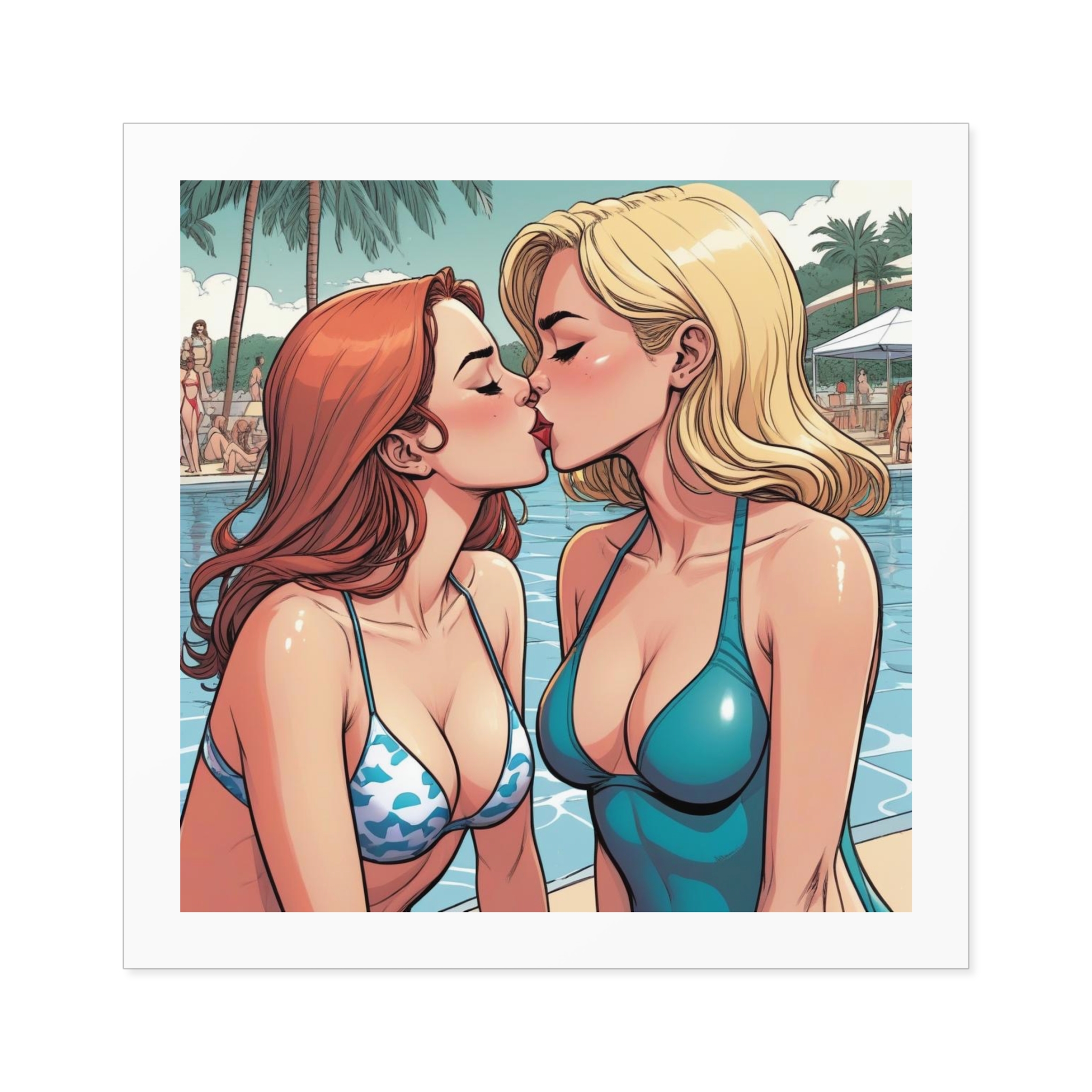 Lesbian Pride Design 4C84D6 Laminate Stickers Square - Image 57