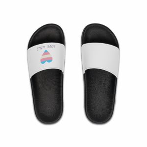 Colorful Heart Shape Transgender Pride Flag Happy Pride Day Lgbtqia Community Pride Month Vector Hand Drawn Doodle Posters Stickers Logo Cards Mens Slide Sandals