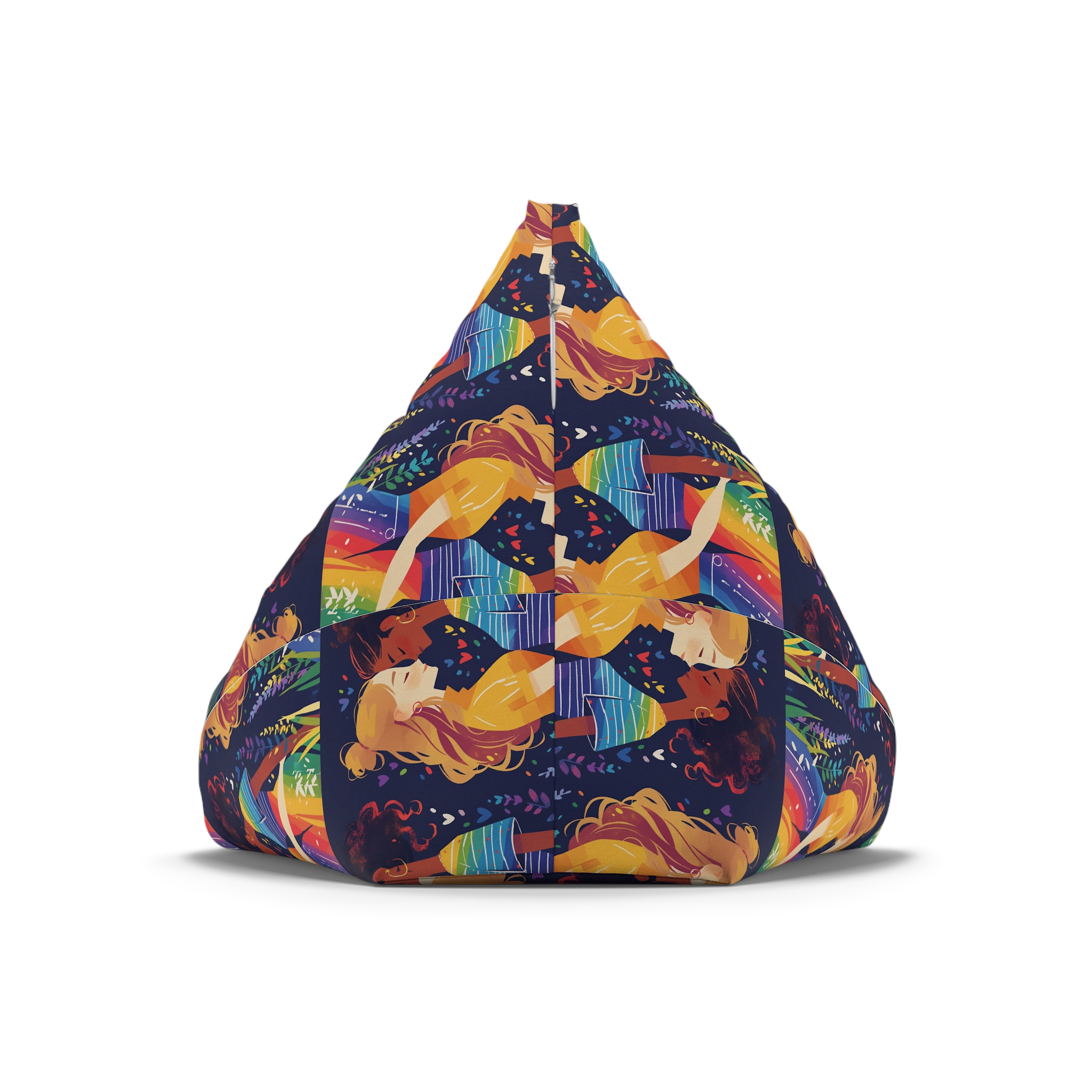Lesbian Pride Design 4C2A5F Bean Bag Chair Cover - Image 6