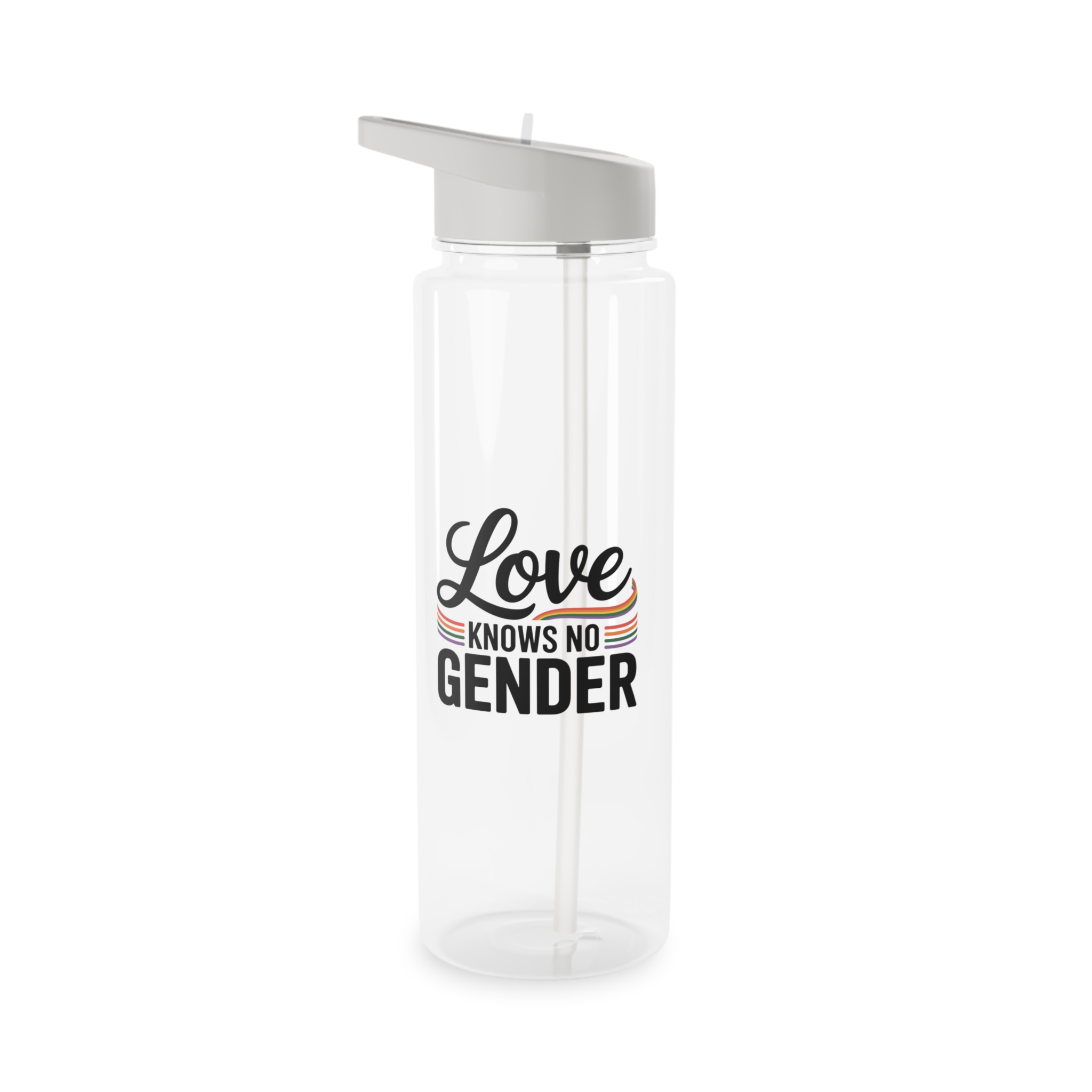Love Knows No Gender T Shirt Design Isolated White Background 2 Tritan Water Bottle - Image 5