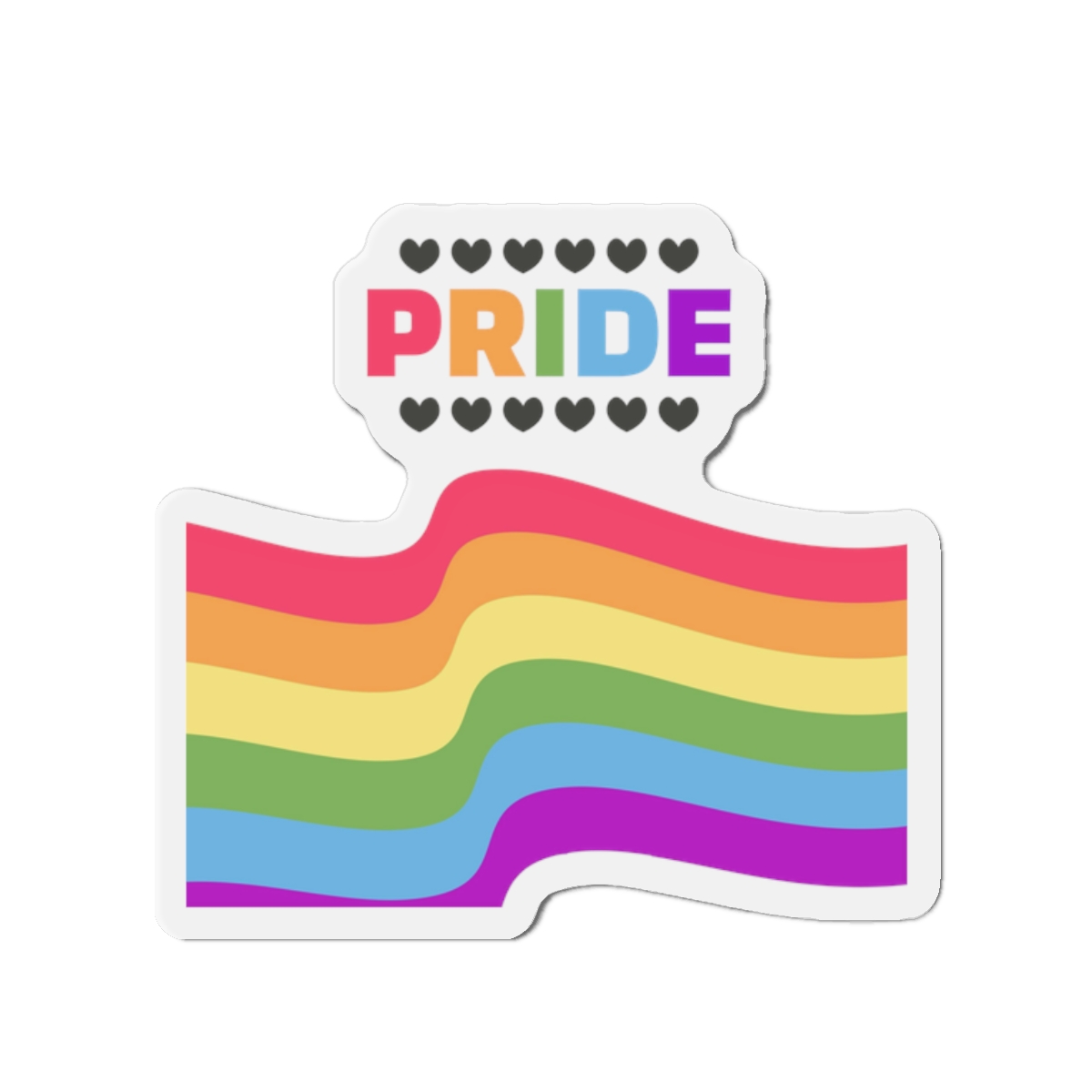 Pride Background With Flag Lgbtq Pride Die Cut Magnets