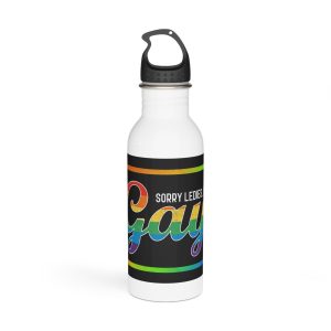 Pride Gay Rainbow Typography Vector Premium T Shirt(3) Stainless Steel Water Bottle