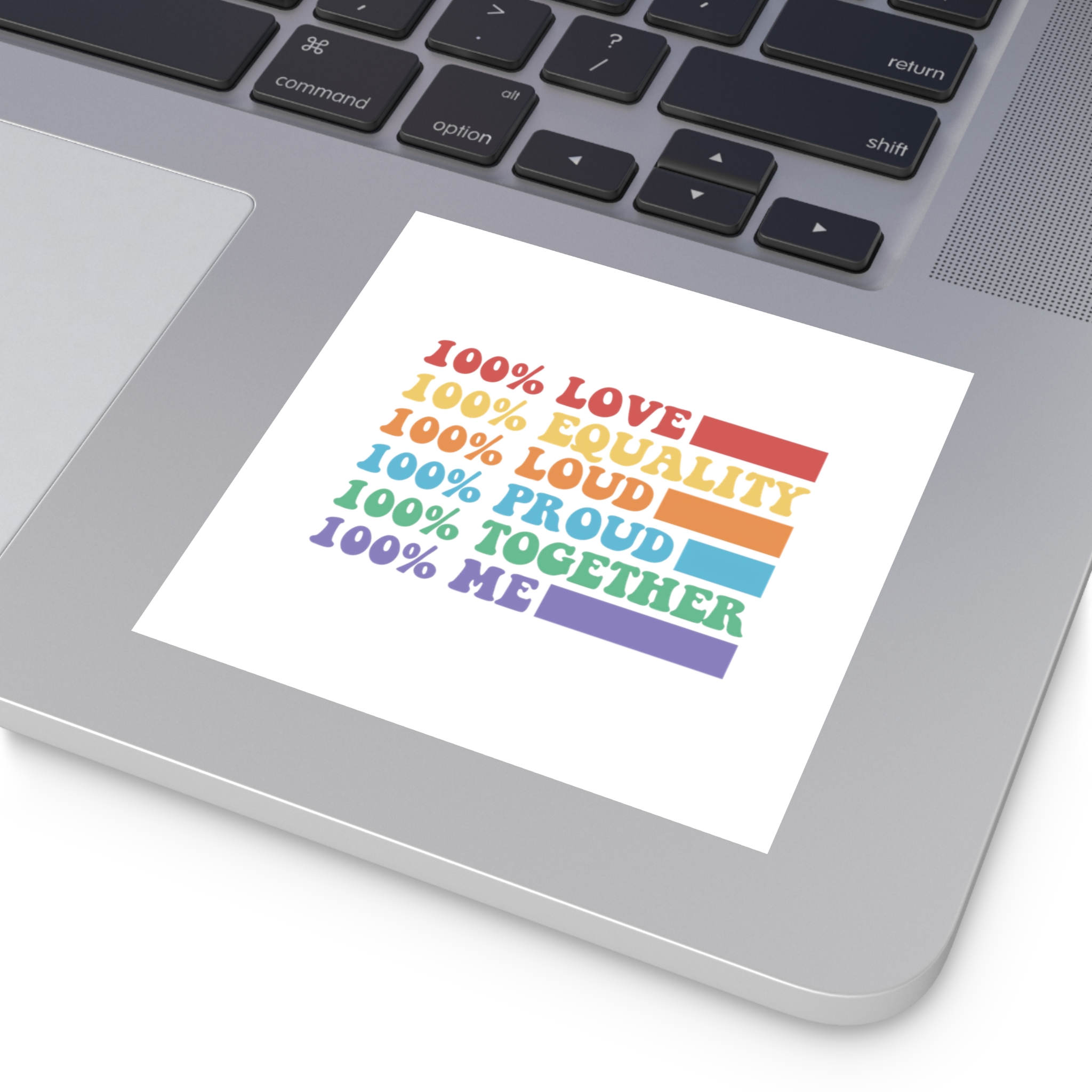 Pride Lgbt Gay Typography T Shirt Design Laminate Stickers Square - Image 19