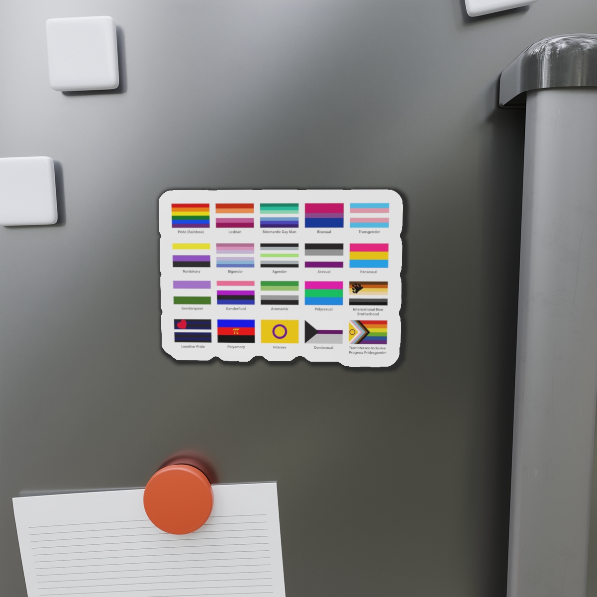 Lgbtq Community Flags Set Lgbt Sexual Identity Pride Flags Collection Rainbow Lesbian Gay Bisexual Die Cut Magnets - Image 11