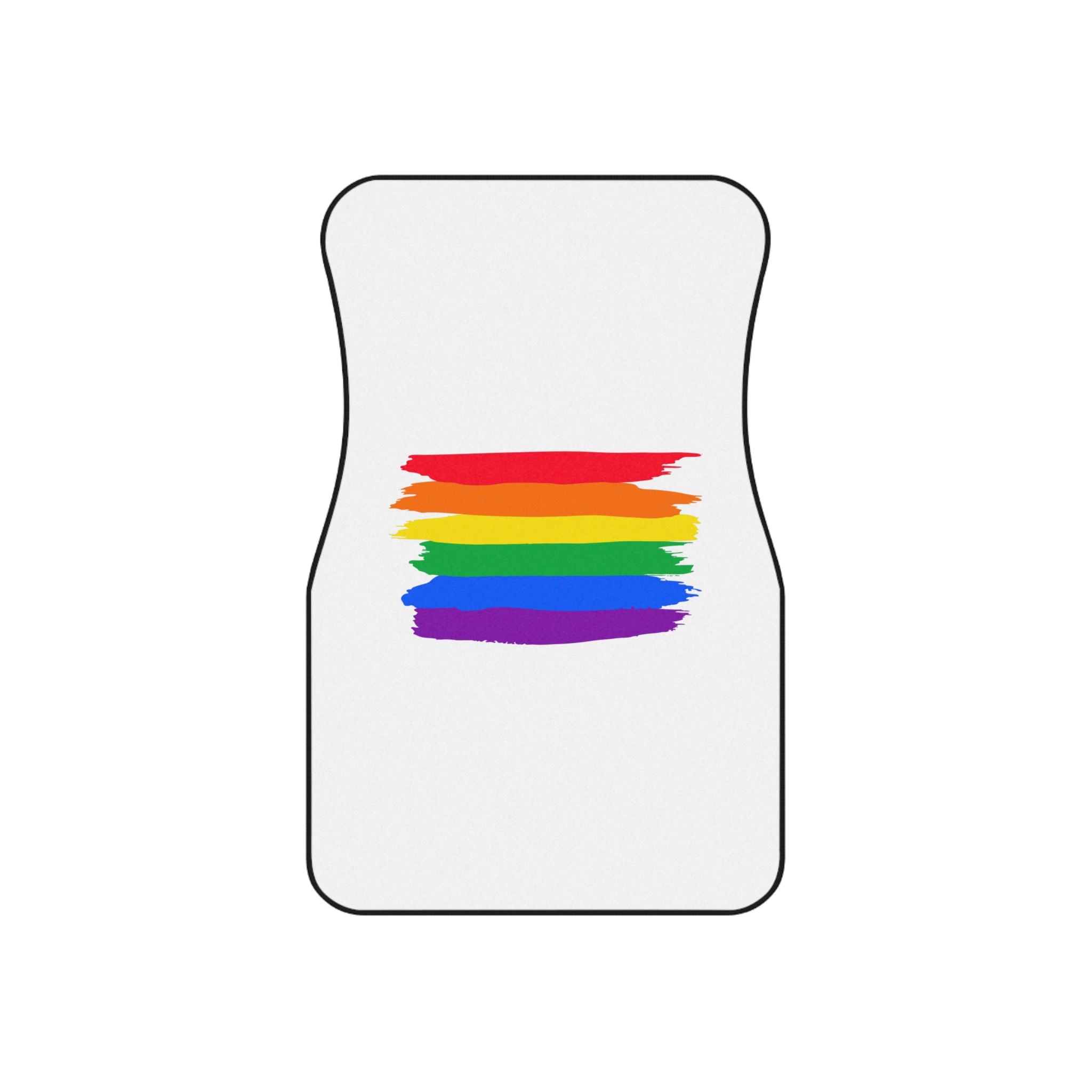 Watercolor Pride Day Flag Car Mats Set Of 4 - Image 2