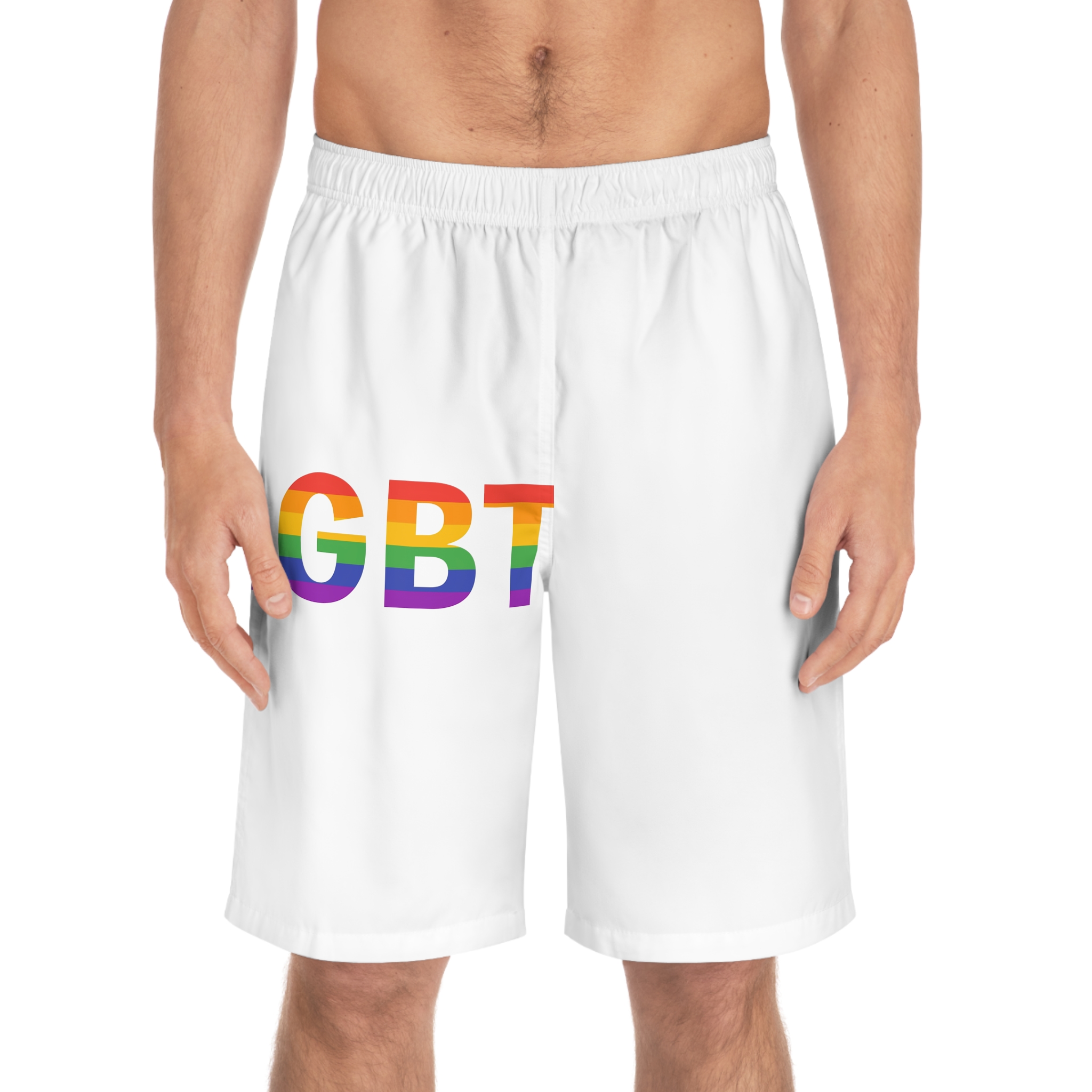 Lgbt Rainbow Colors Lgbt Logo Mens Board Shorts Aop - Image 3