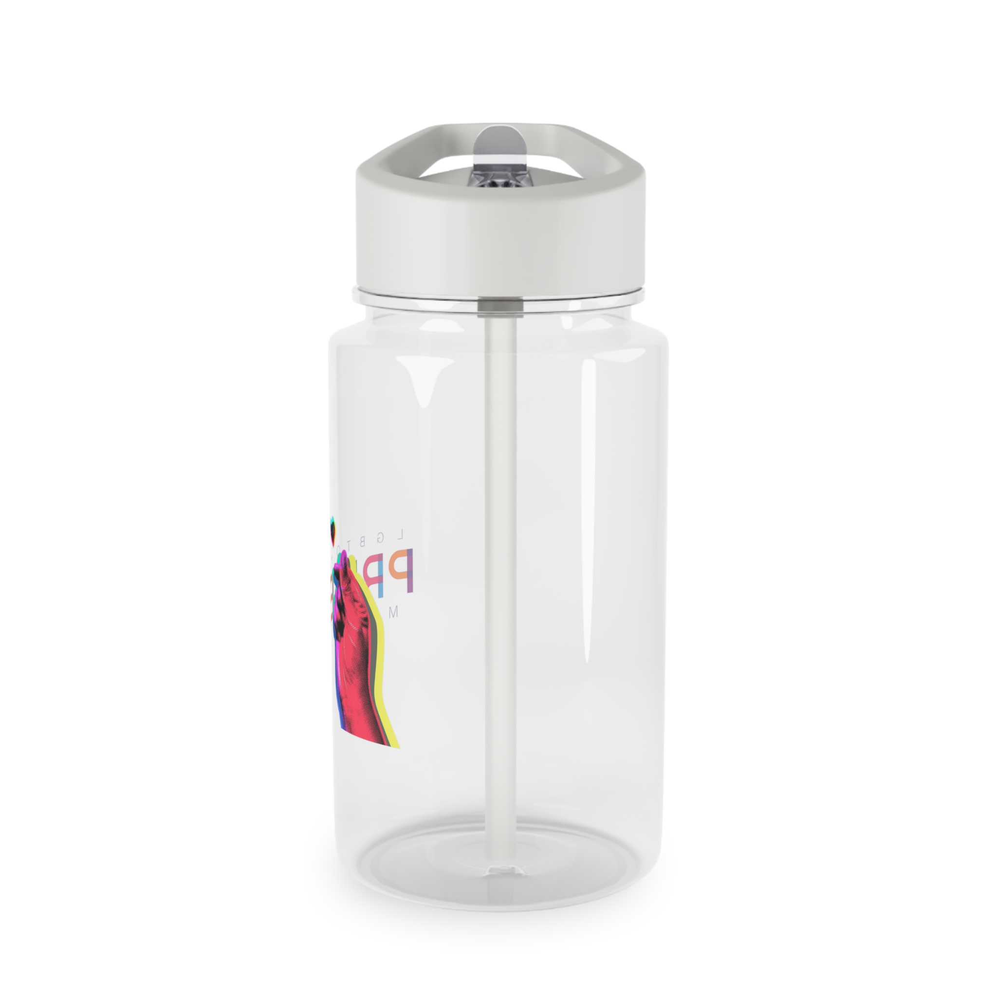 Pride Month Lgbtq Banner Gay Pride Month Rainbow Color Flat Design Hand Together Love Sign Typography Tritan Water Bottle - Image 3