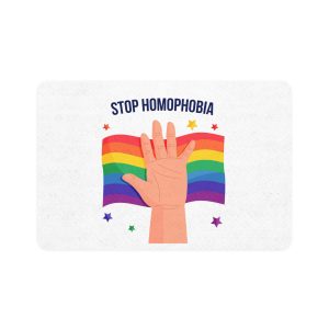 Stop Homophobia Pet Food Mat 12x18