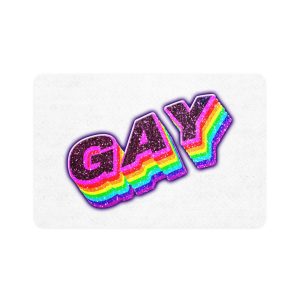 Gay Word Rainbow 3d Png Word Art Pet Food Mat 12x18