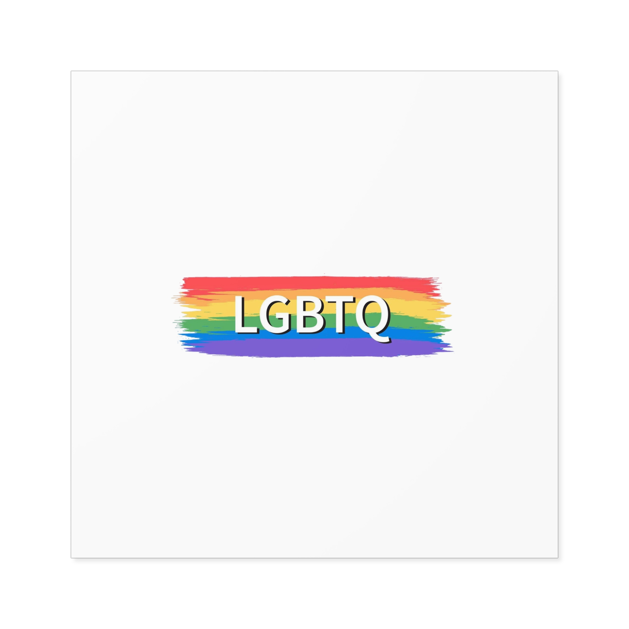 Lgbtq Rainbow Flag Pride Month June Colorful Brush Stroke Lgbtq Flag Vector Illustration Laminate Stickers Square - Image 33
