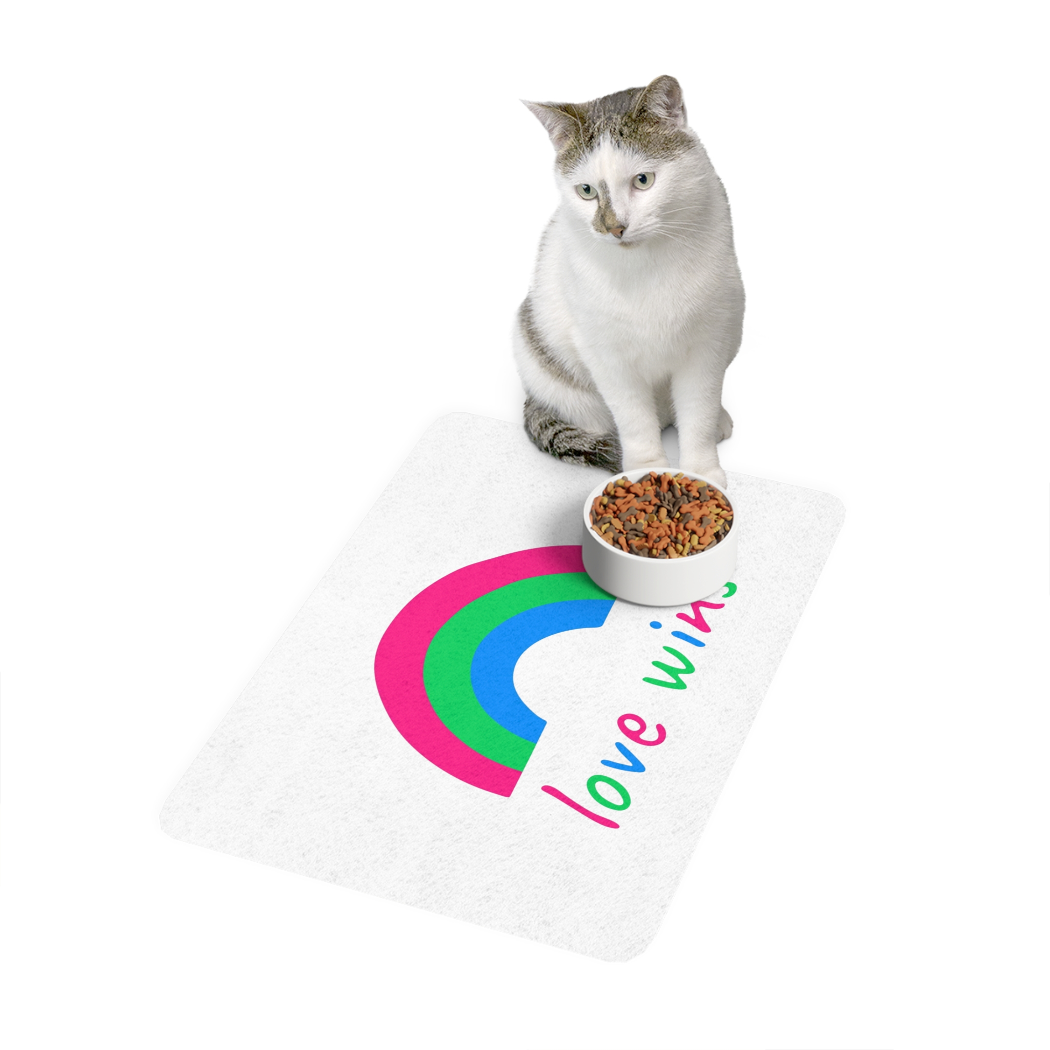 Colorful Rainbow Shape Polysexual Pride Flag Happy Pride Day Lgbtqia Community Pride Month Vector Hand Drawn Doodle Posters Stickers Logo Cards Pet Food Mat 12x18 - Image 3
