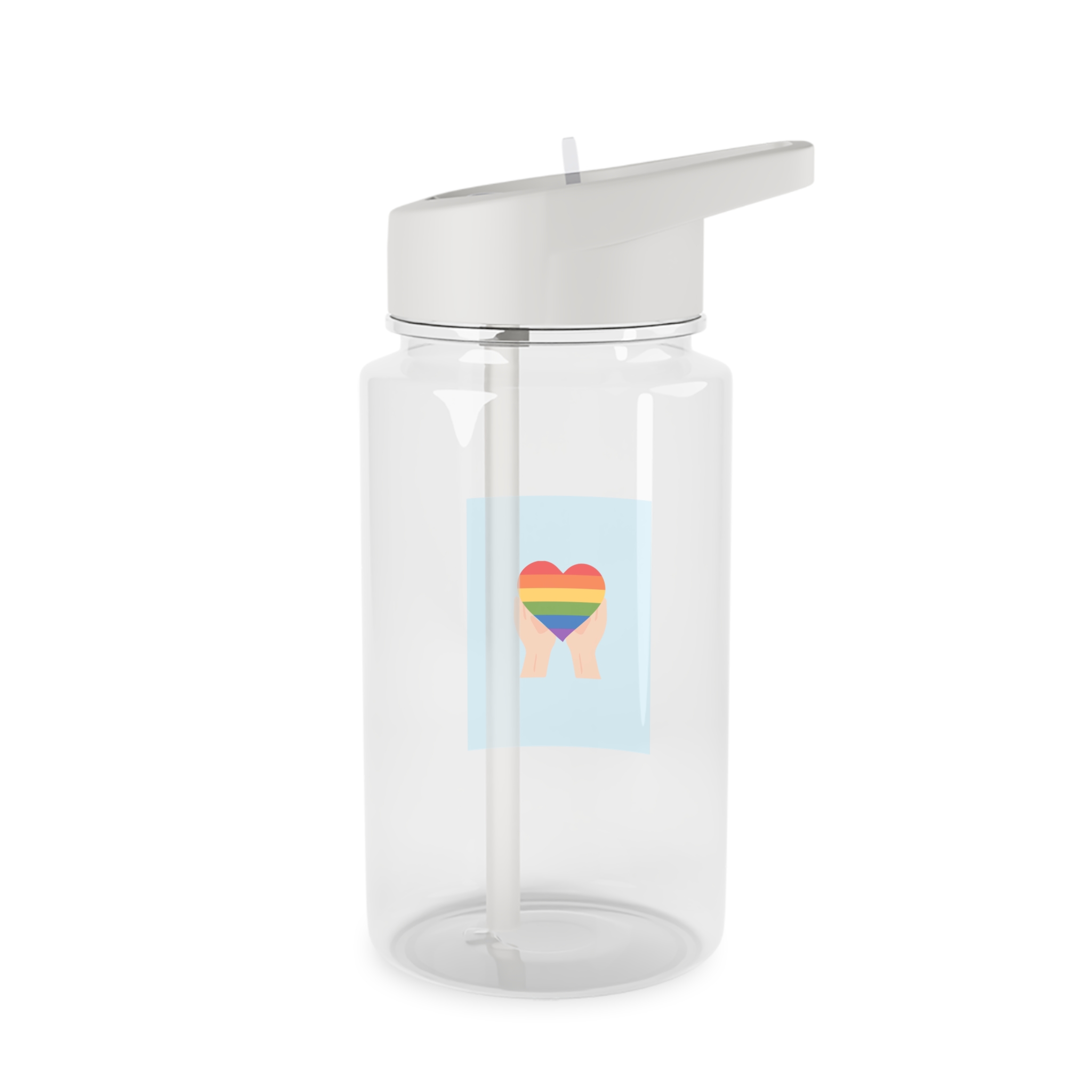 Pride Lgbt Card Support Love Poster That Says Rainbow Heart It Tritan Water Bottle - Image 2