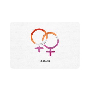 Lesbian Orientation Identity Symbol Pet Food Mat 12x18