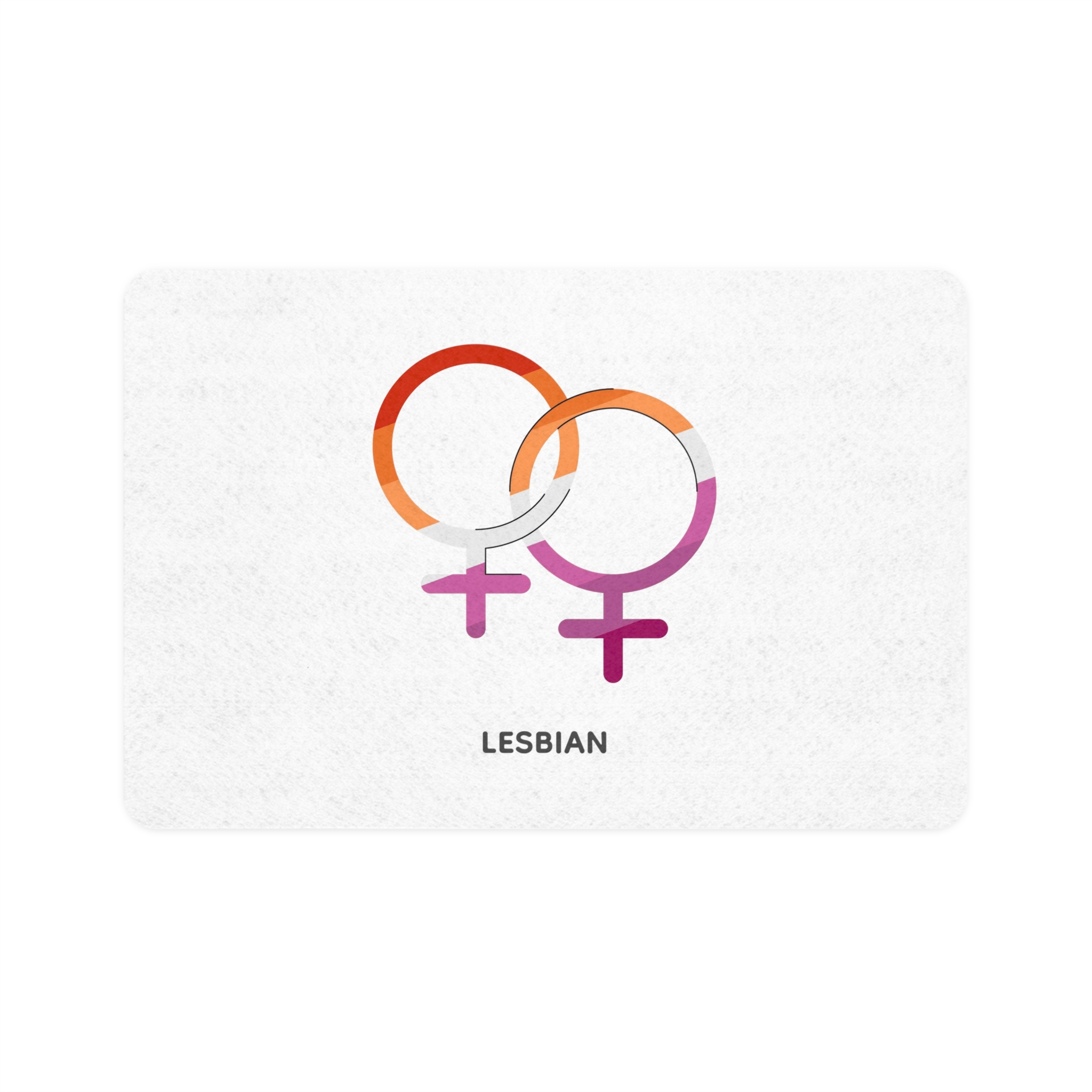 Lesbian Orientation Identity Symbol Pet Food Mat 12x18
