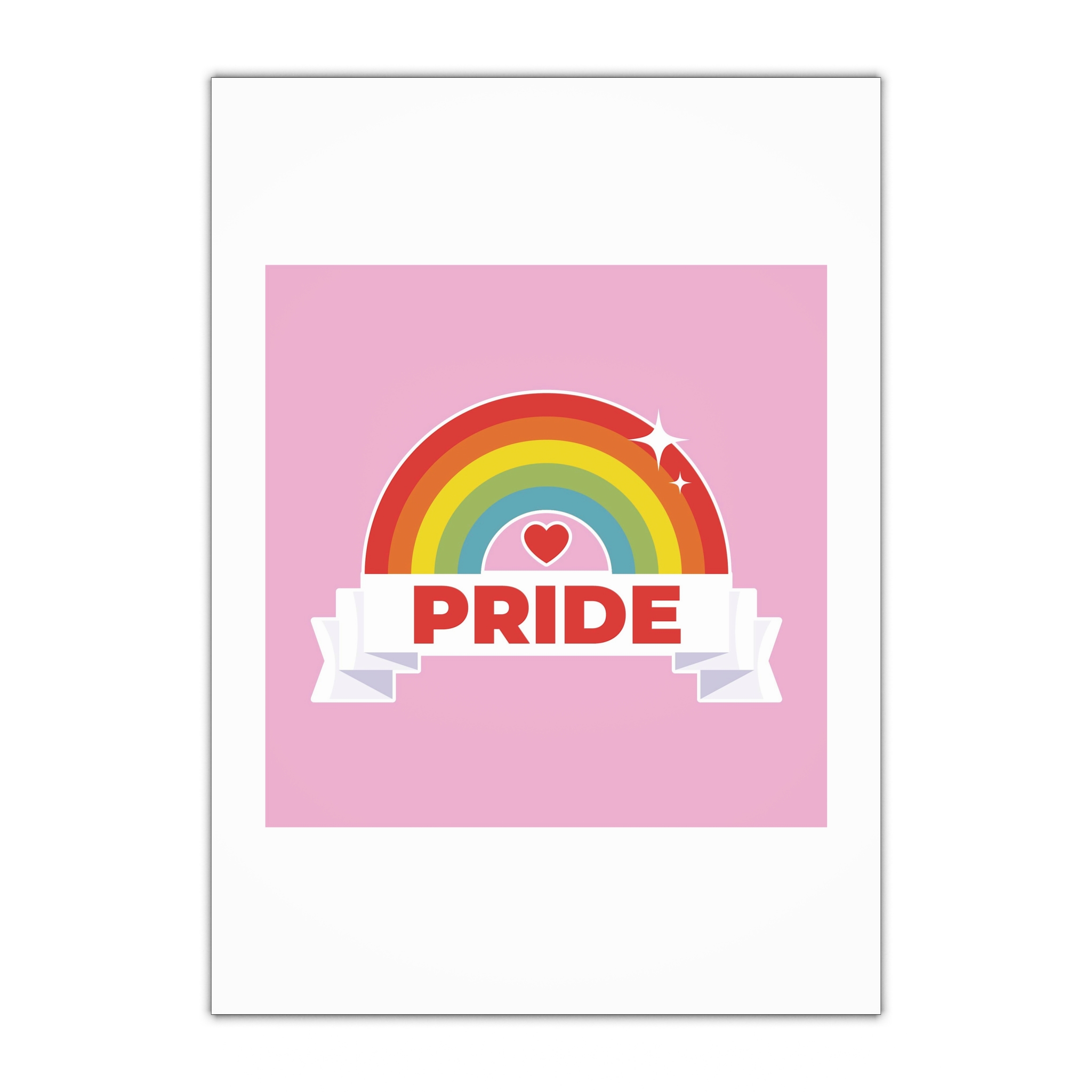 Flat Lgbt Pride Month Logo Template Gift Wrapping Paper Sheets 1pc